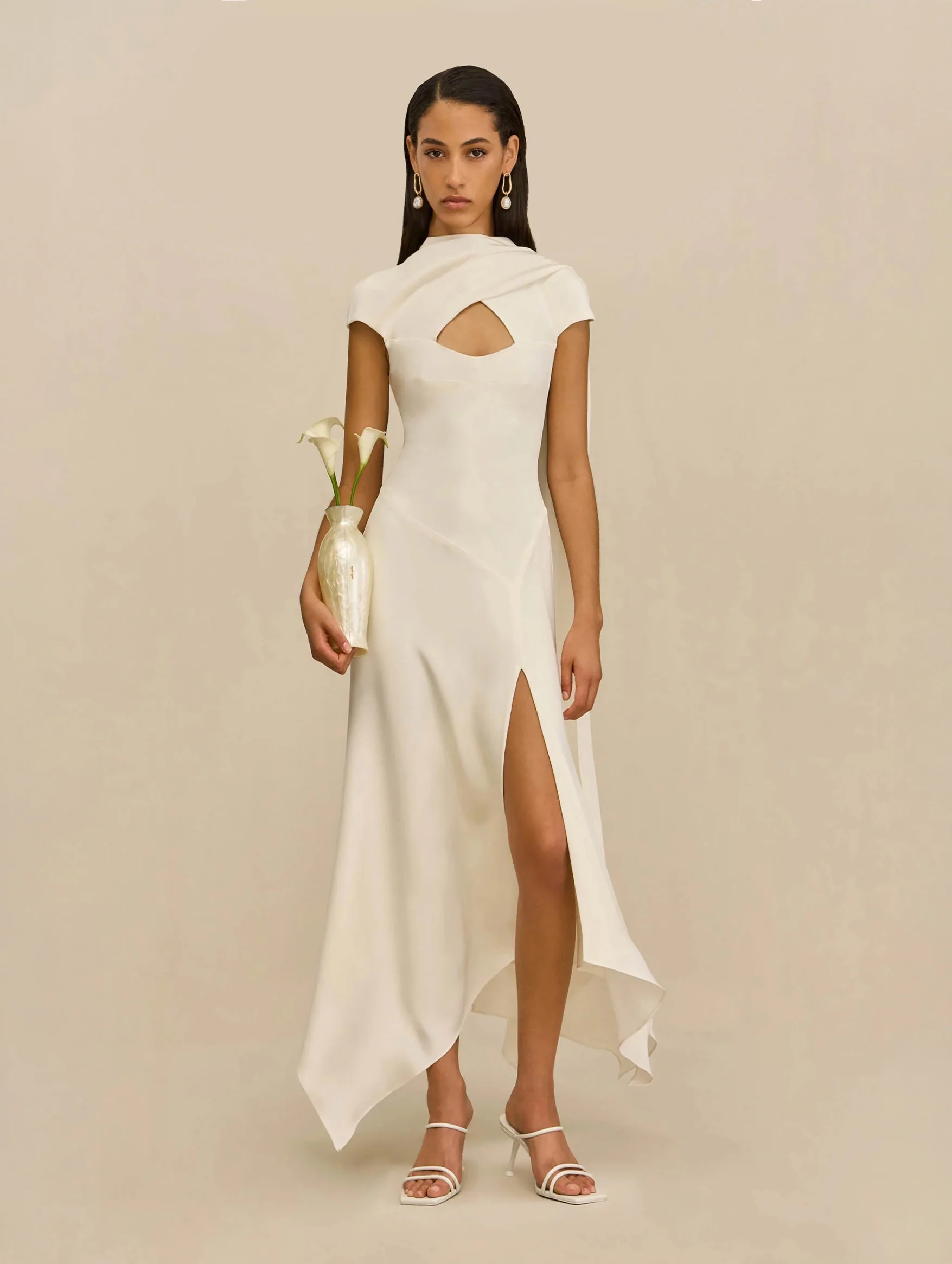Cecily Dress in Off White