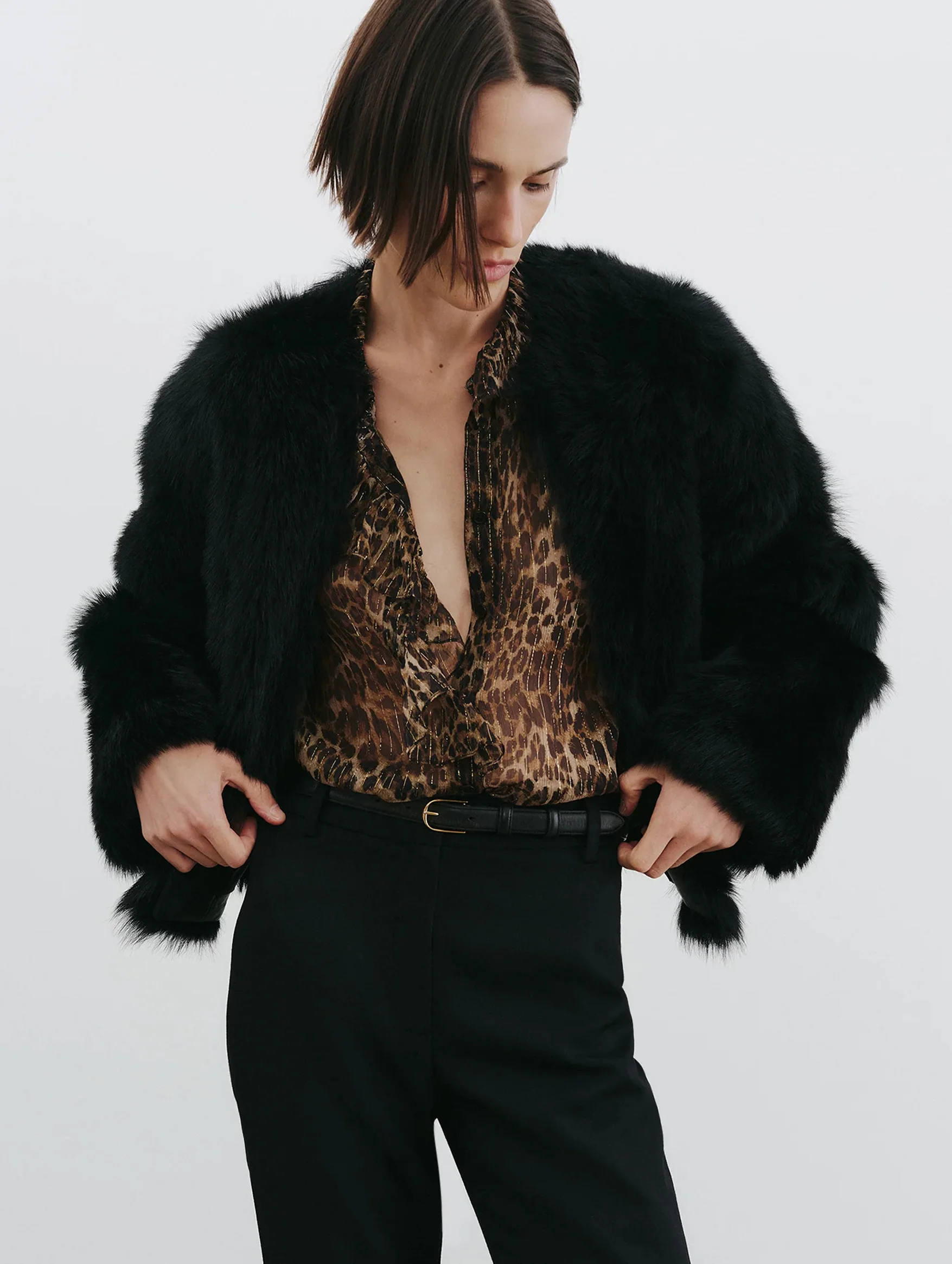 Cecily Shirt in Lurex Leopard - Image 3