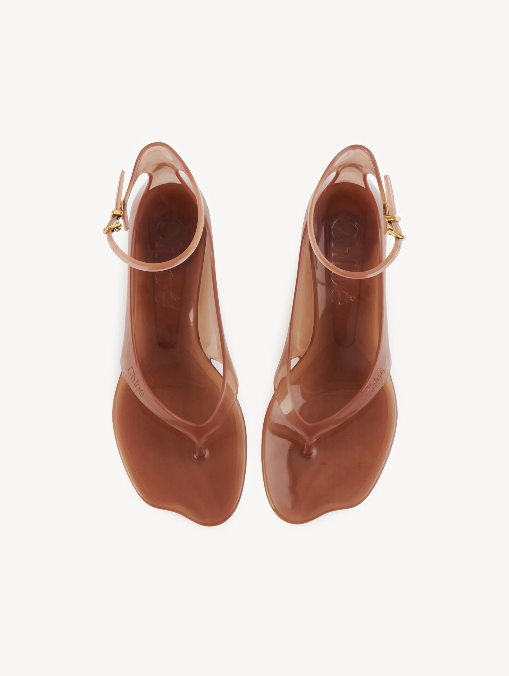 Chloé Jelly Sandal in Sunny Brown - Image 4