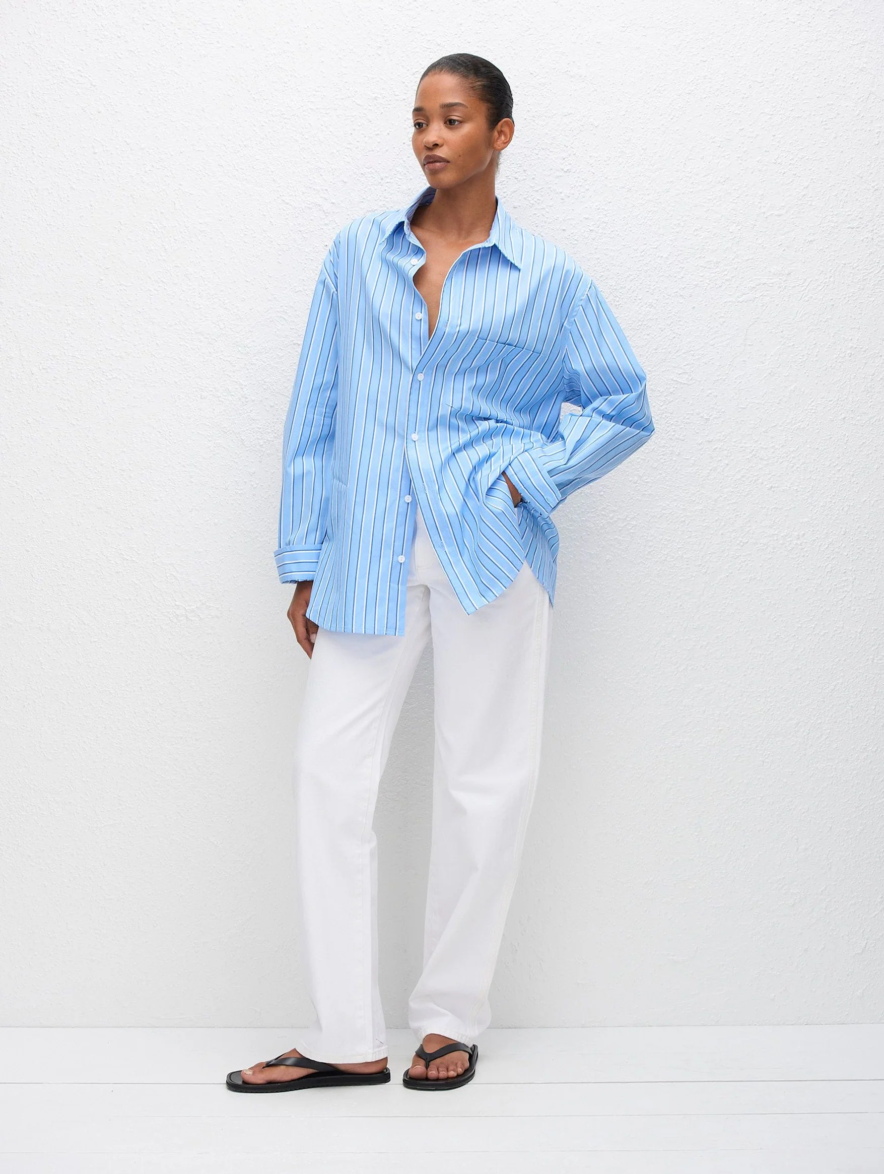 Classic Stripe Shirt in Capri Stripe - Image 2