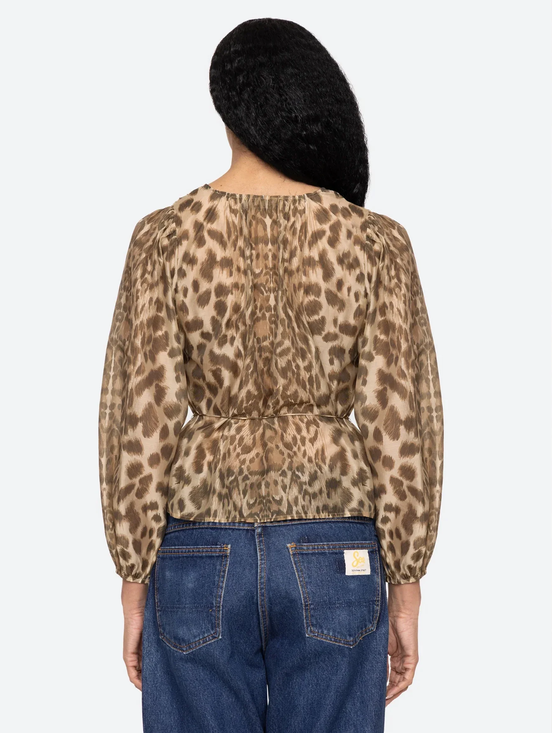 Claude Long Sleeve Top in Cream - Image 3