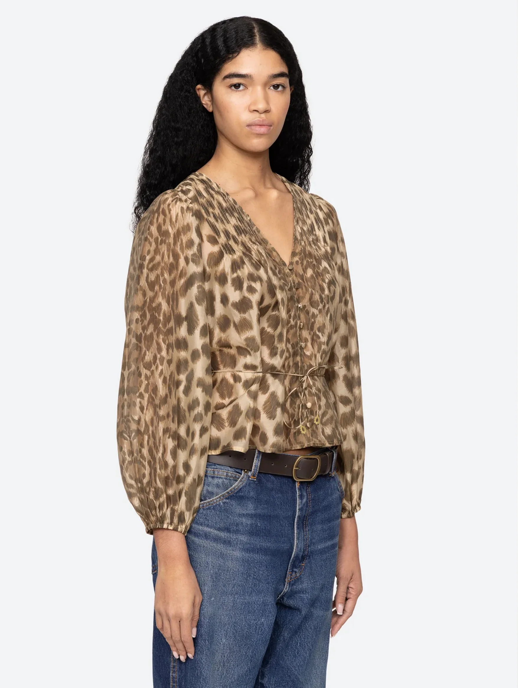 Claude Long Sleeve Top in Cream - Image 5
