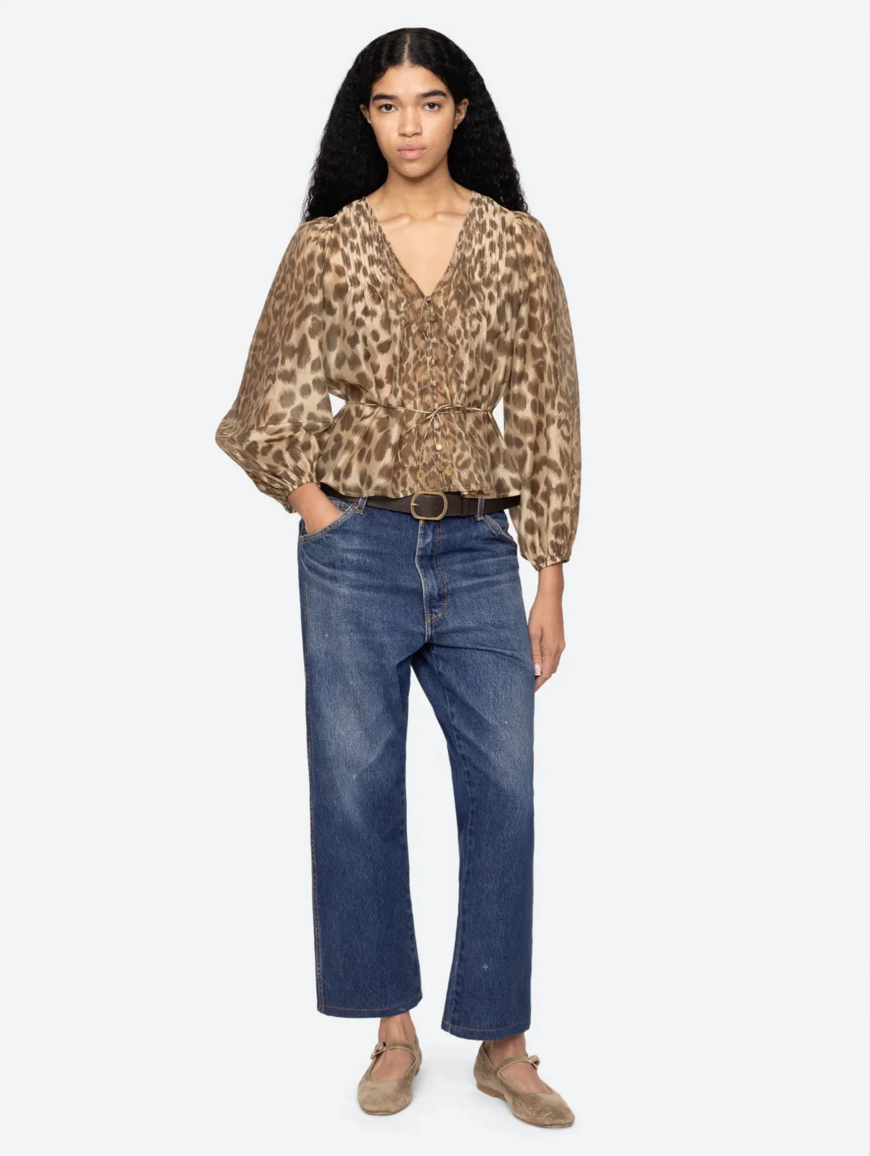 Claude Long Sleeve Top in Cream - Image 6