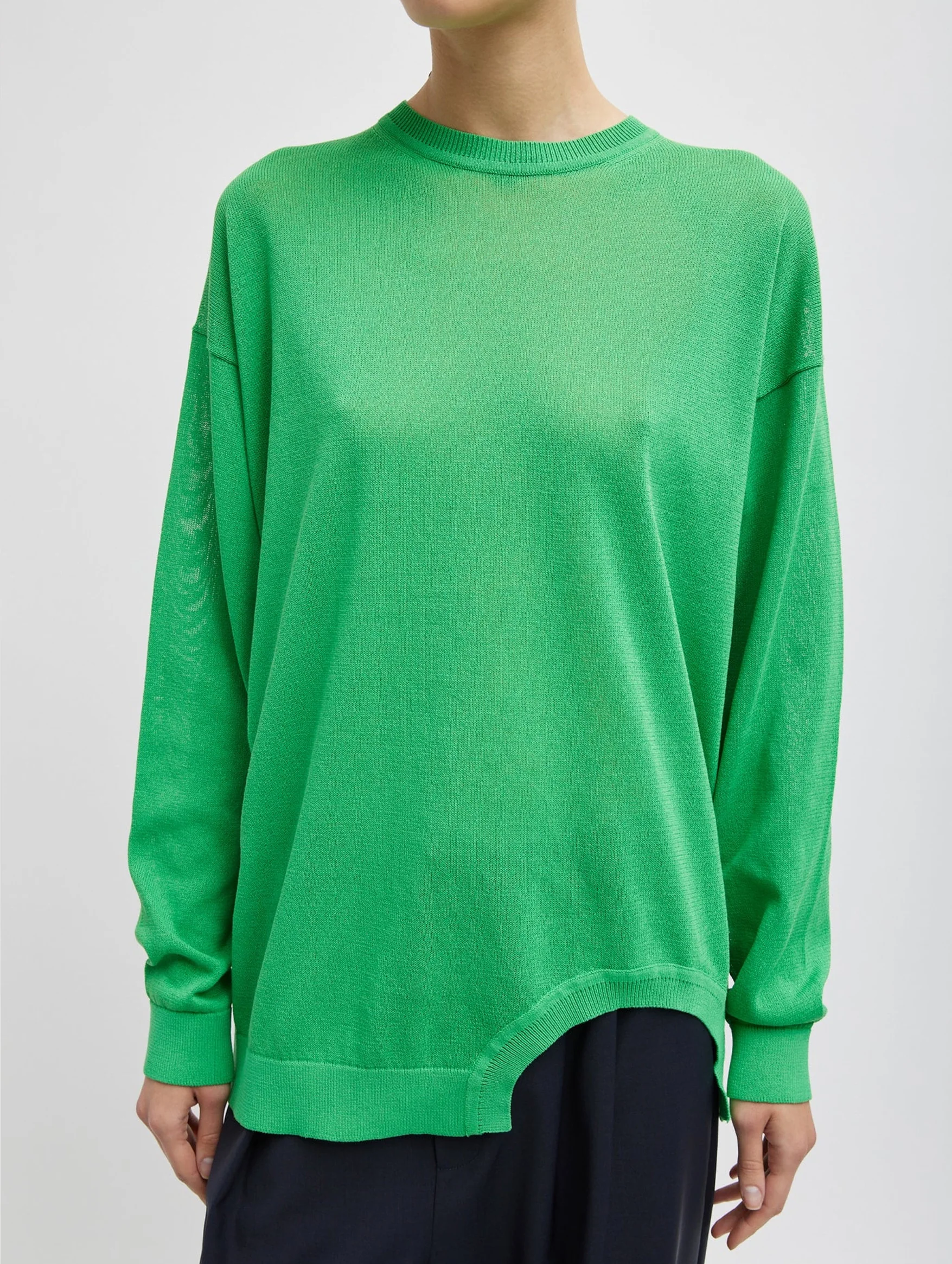 Crispy Cutout Sweater in Green