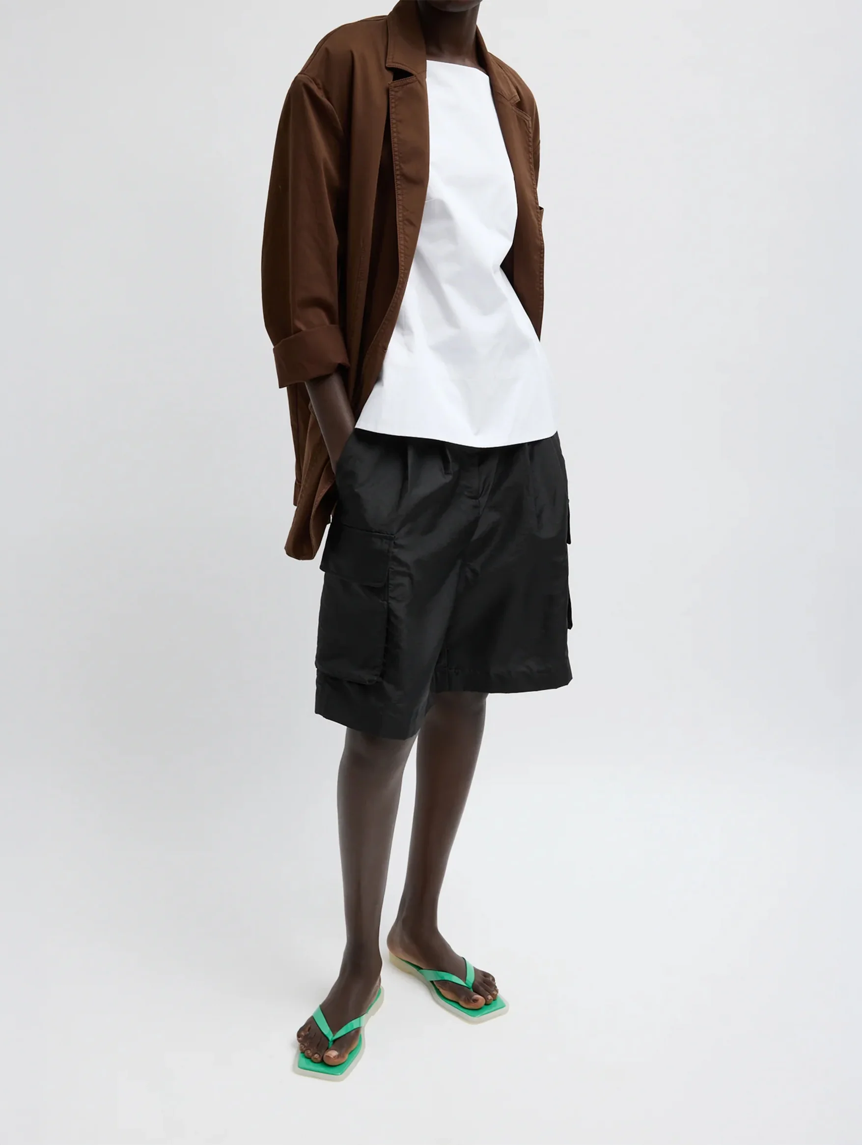 Crispy Nylon Stella Short in Black - Image 5