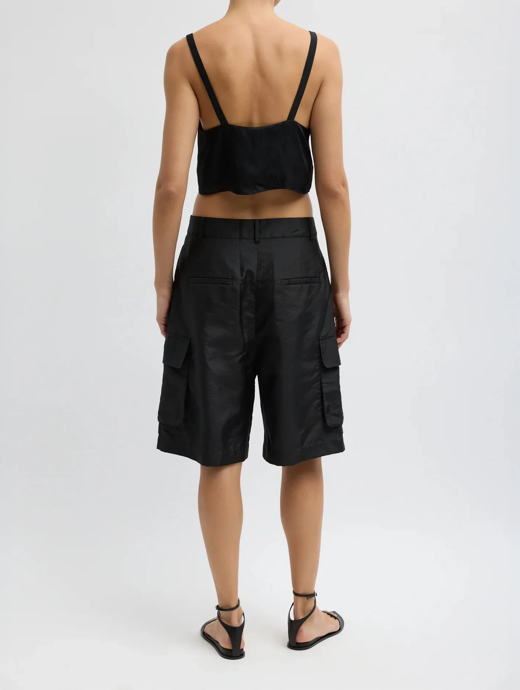 Crispy Nylon Stella Short in Black - Image 6