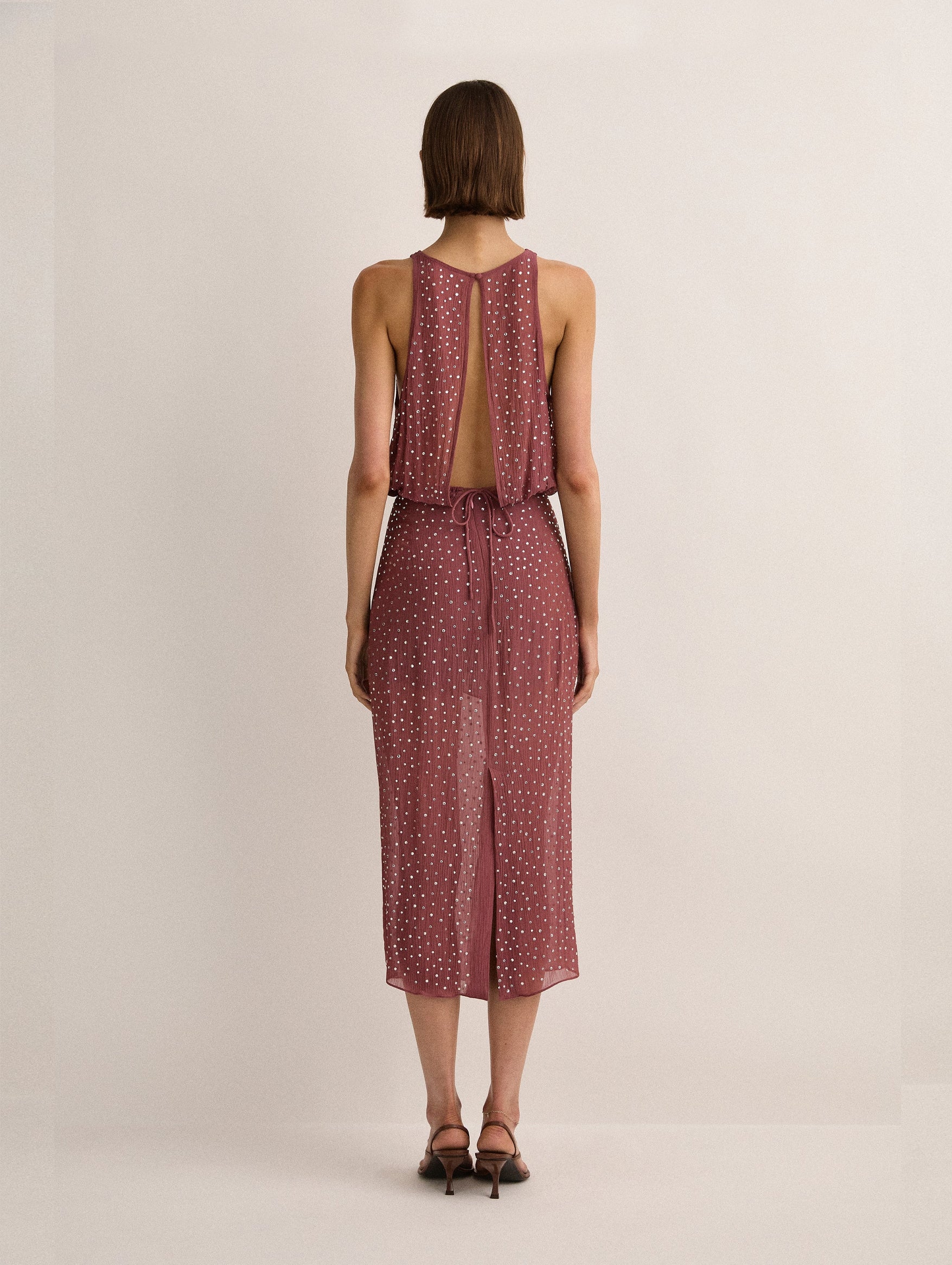 Crystal Embelished Top in Plum - Image 3