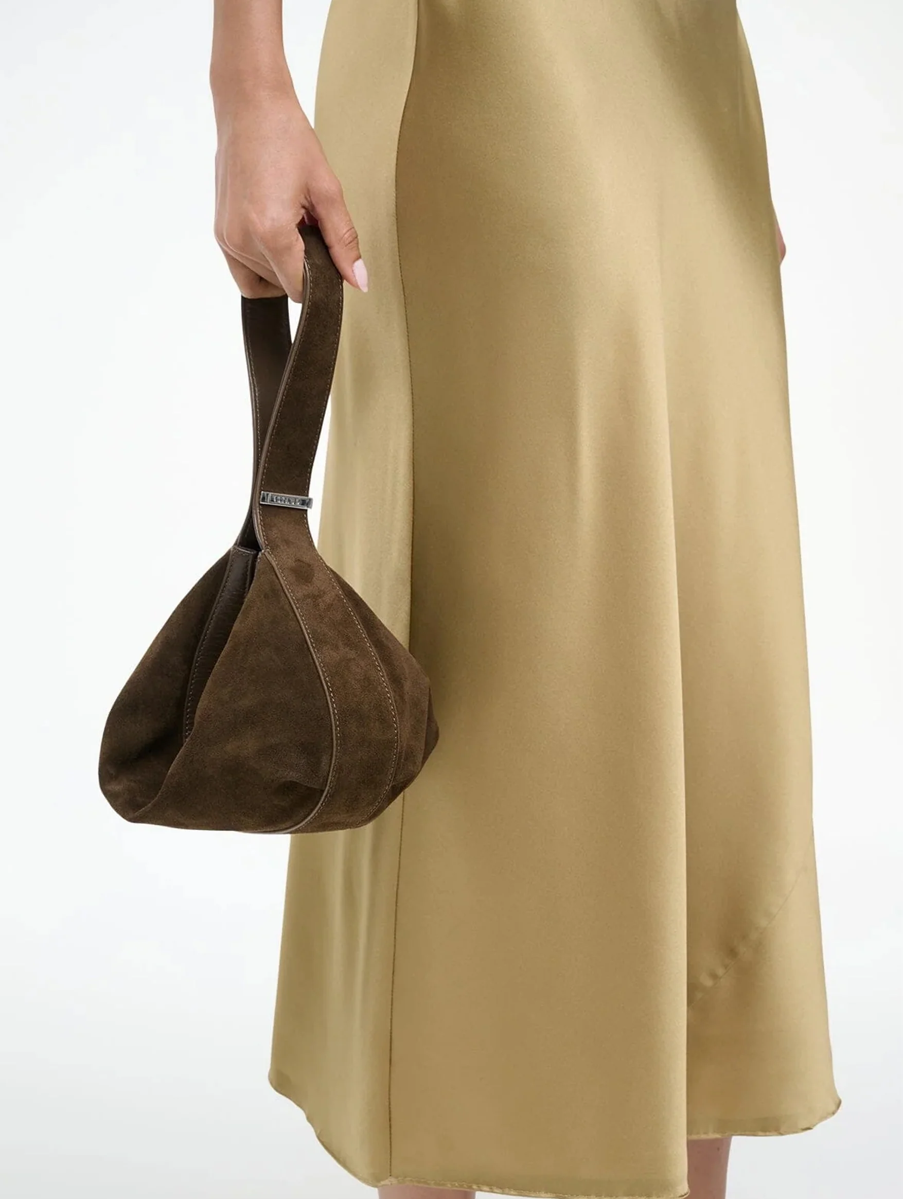Demy Shoulder Bag in Truffle Suede - Image 4