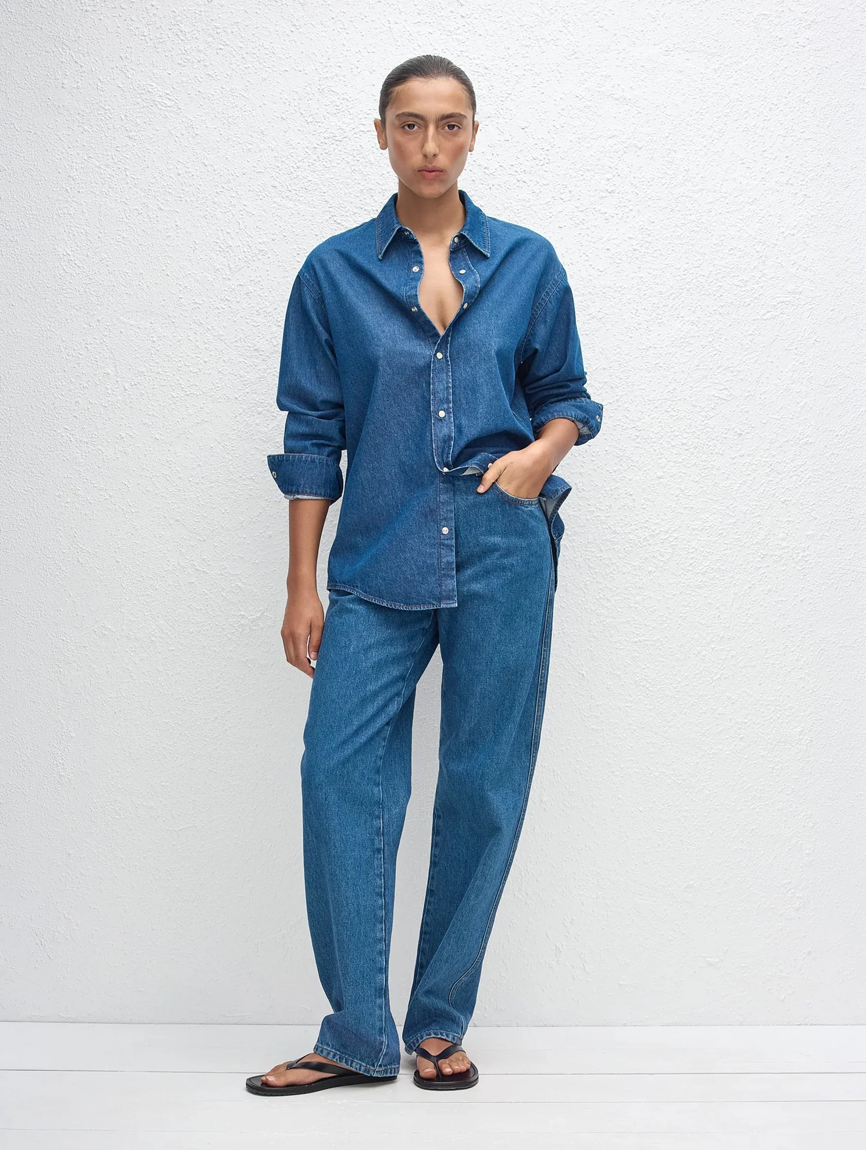 Denim Shirt in Classic Wash - Image 2