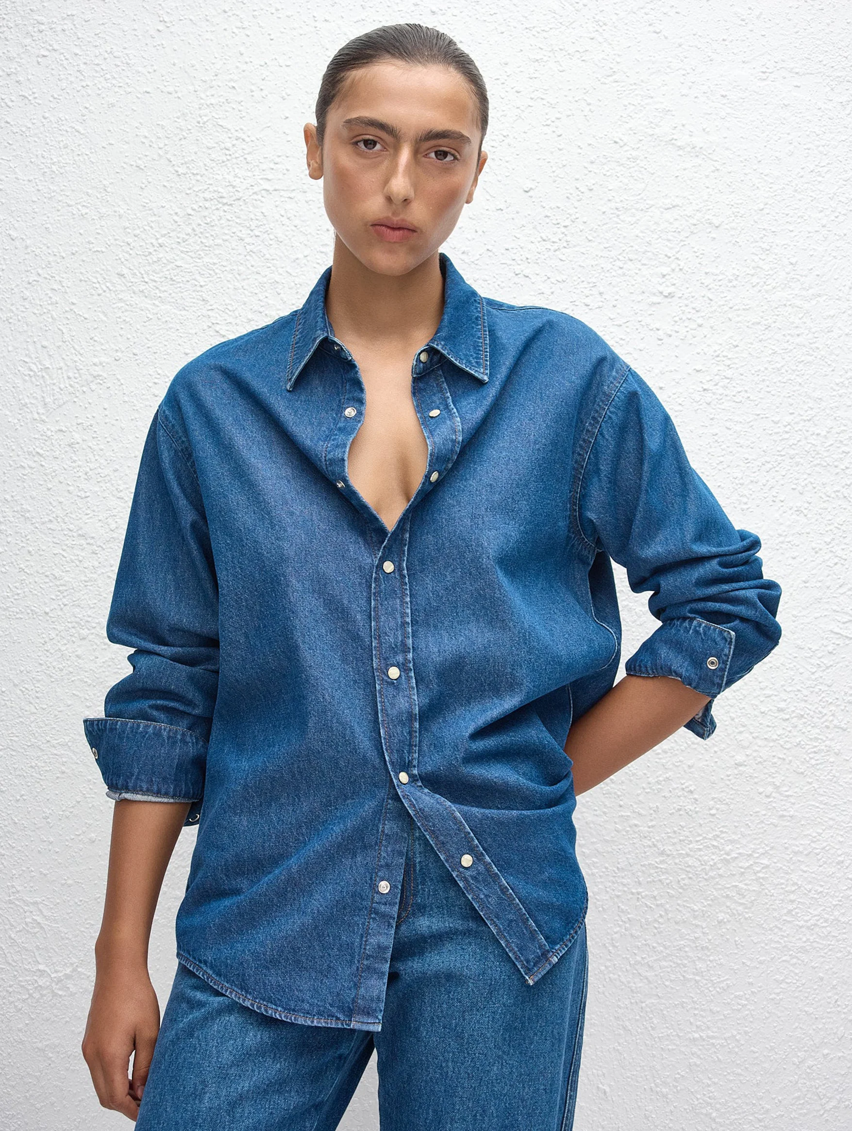 Denim Shirt in Classic Wash - Image 3