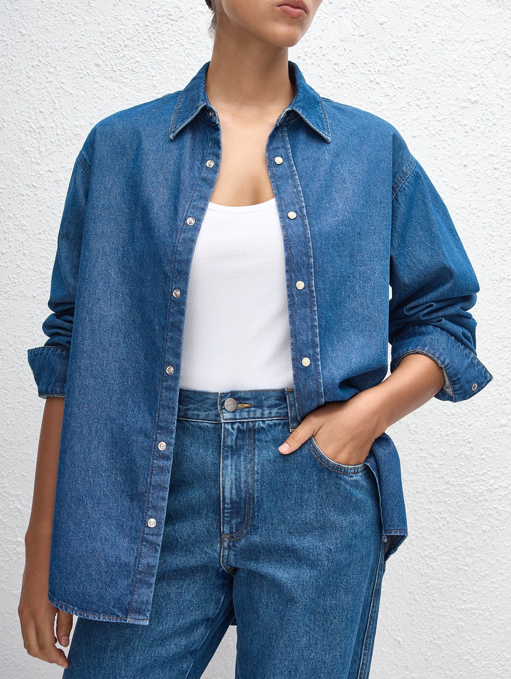 Denim Shirt in Classic Wash - Image 4