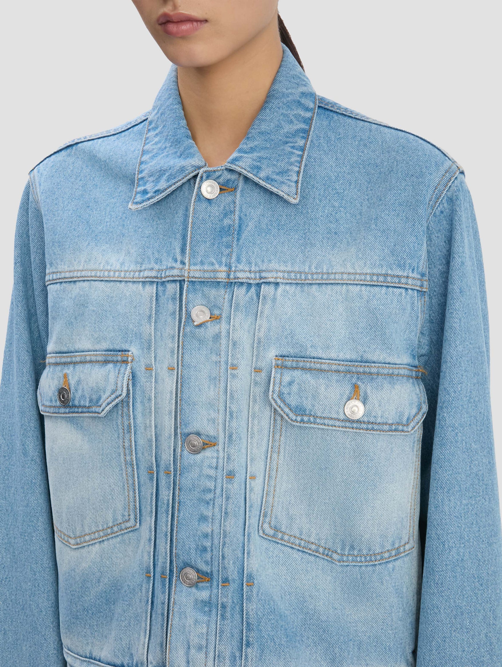 Denim Trucker Jacket in Heritage Blue - Image 3