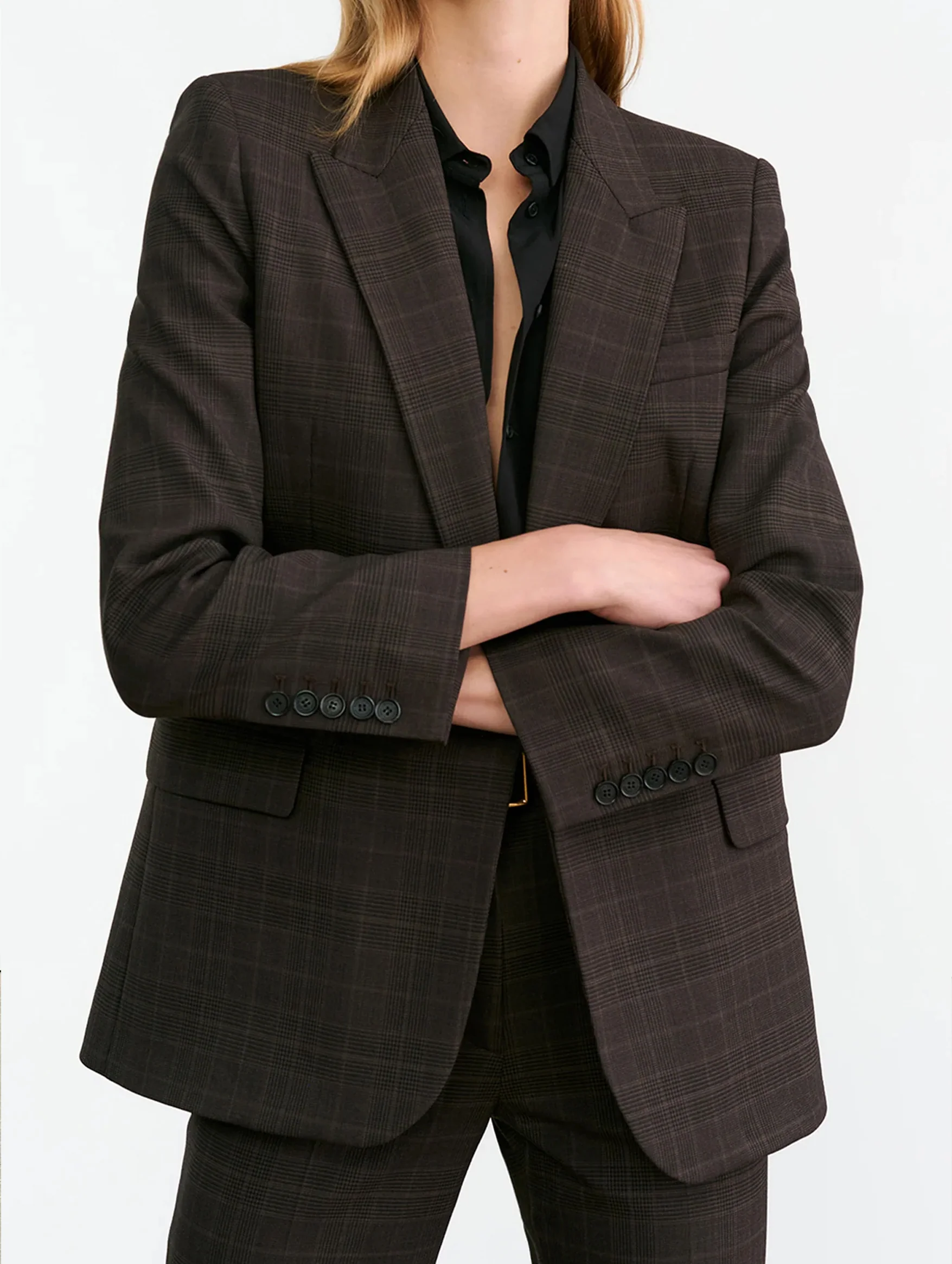 Diane Blazer in Cigar Plaid - Image 3