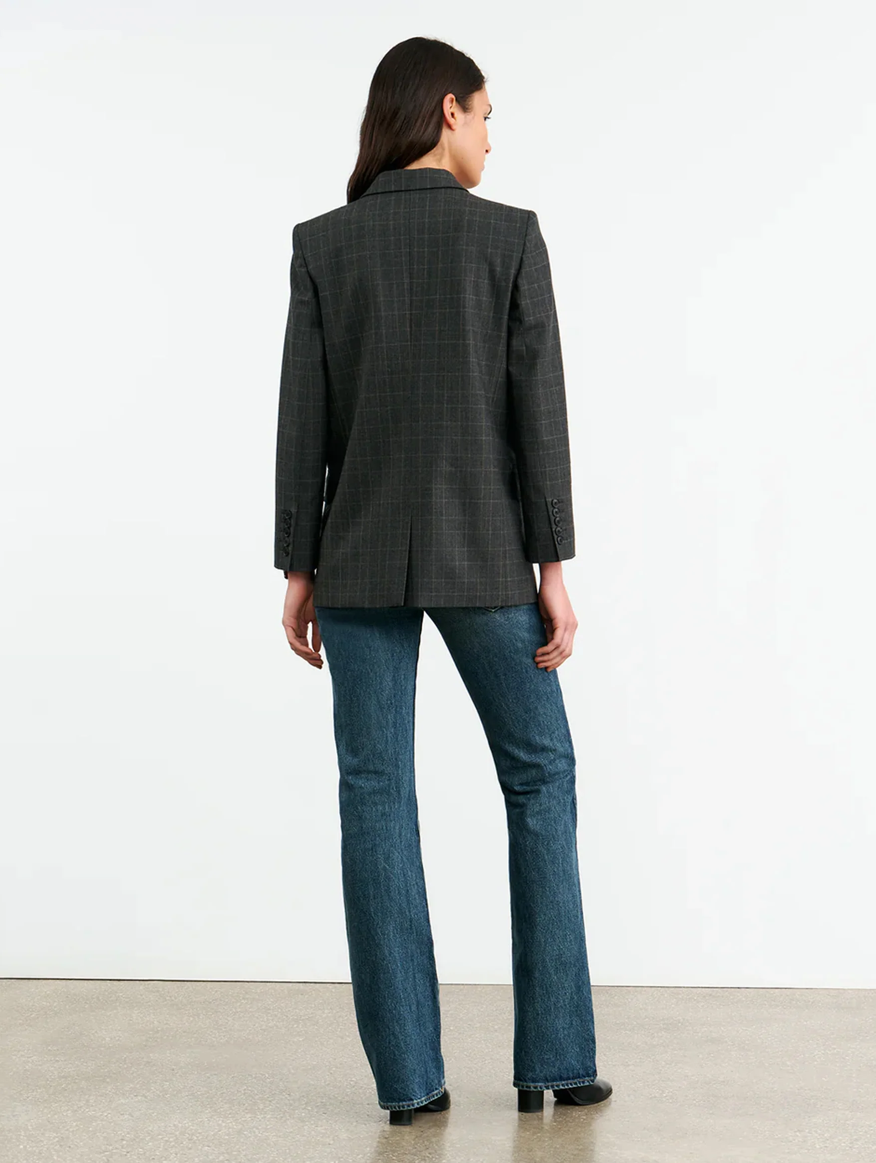 Diane Blazer in Espresso Check - Image 5