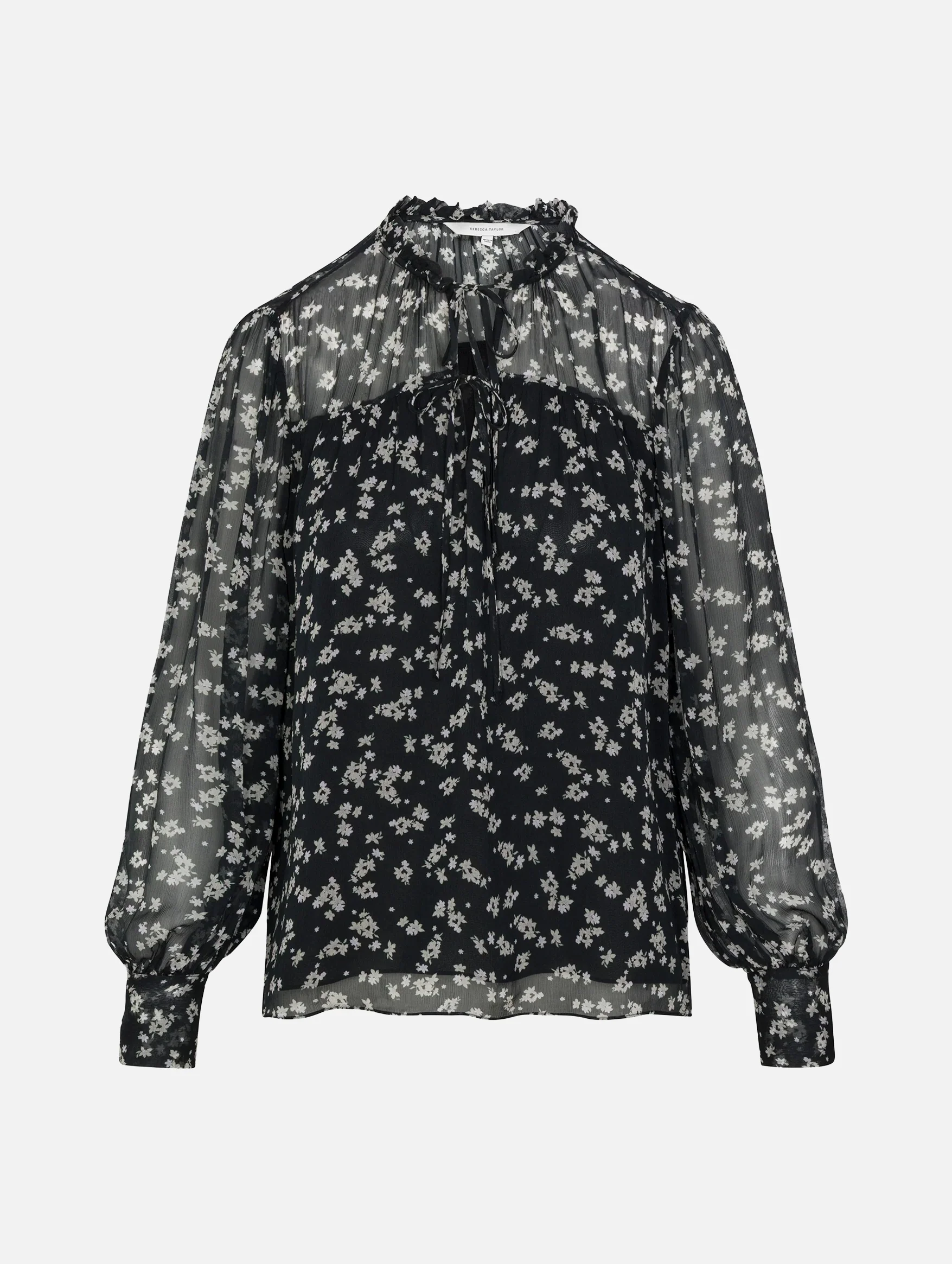 Ditsy Floral Blouse in Black