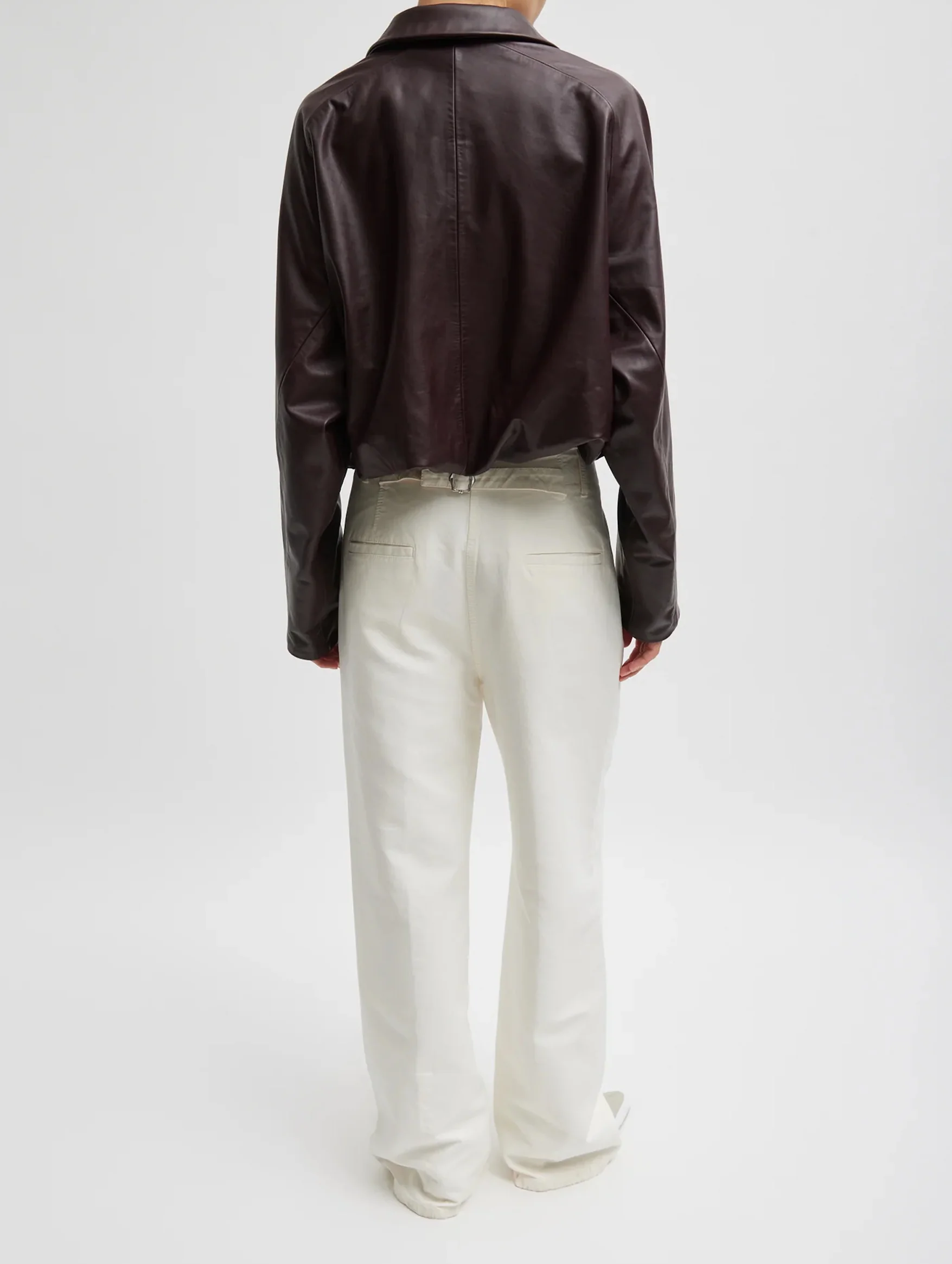 Dobby Cotton Short Barry Jean in Off White - Image 3