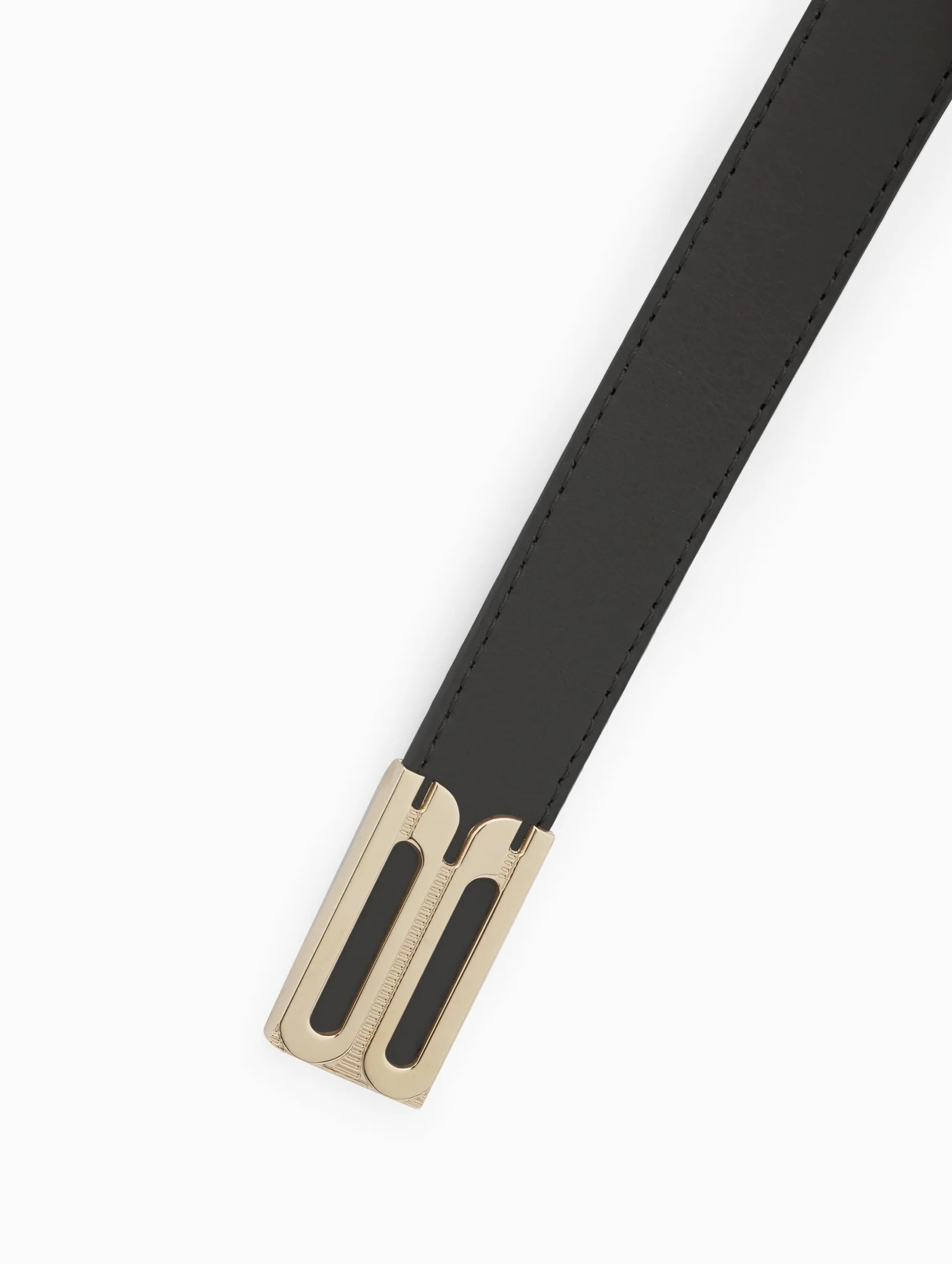 Dorian B Finite Belt in Black with Gold Buckle - Image 2