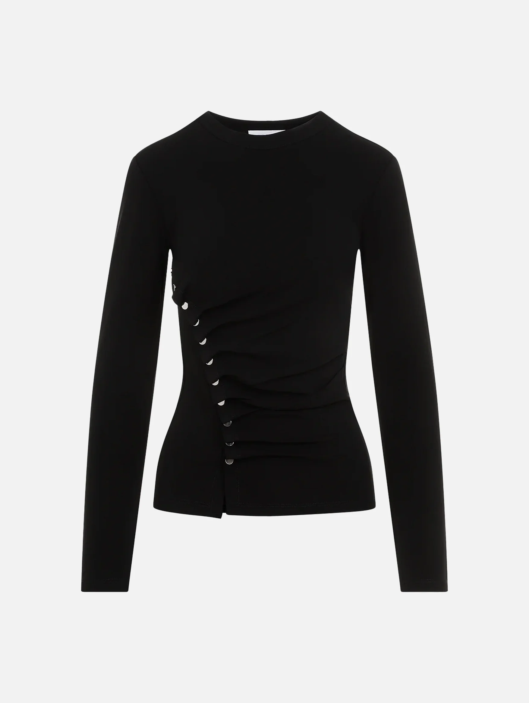 Drape Jersey Top in Black
