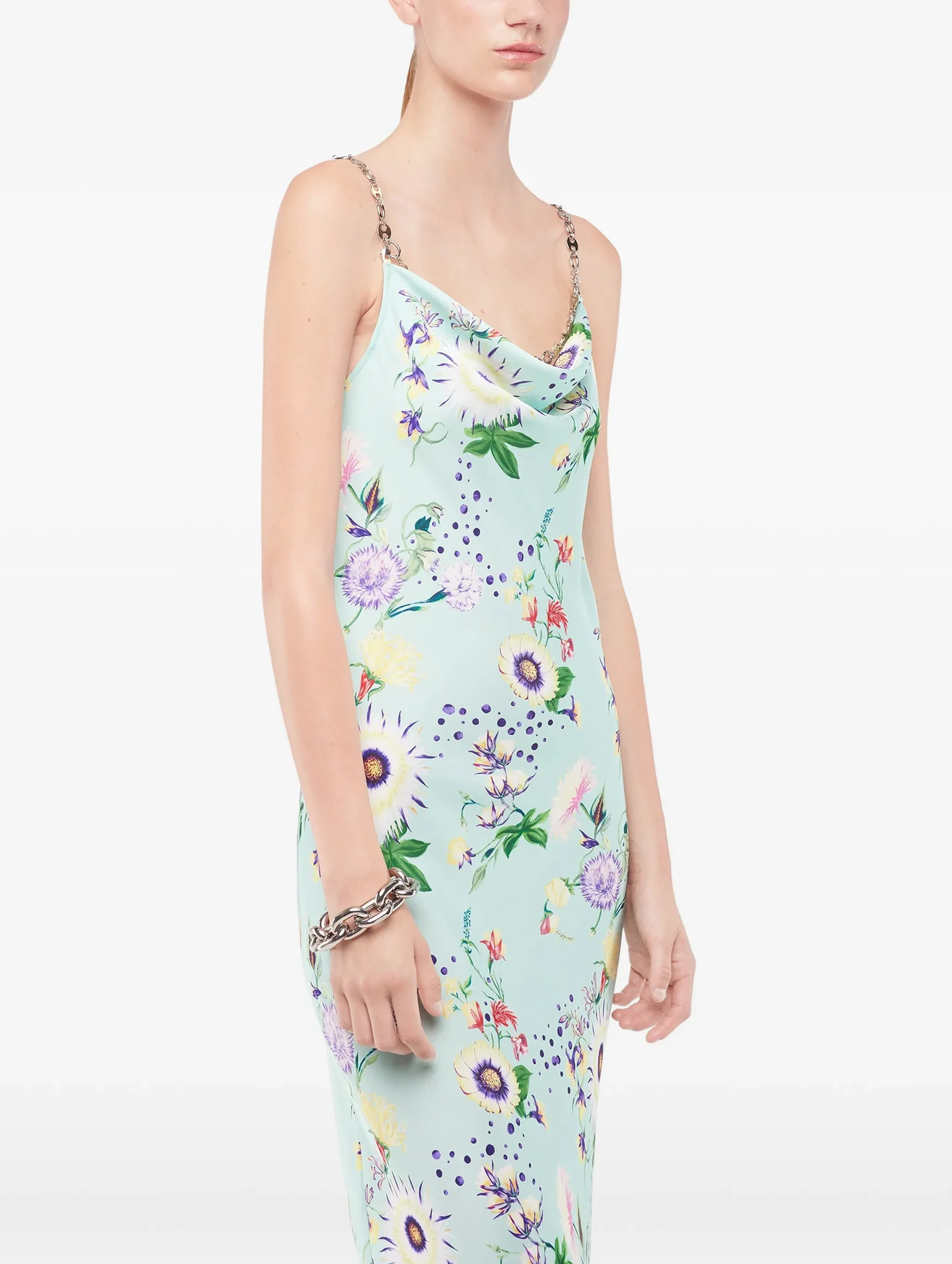 Dress With Chain Details in Floral - Image 4