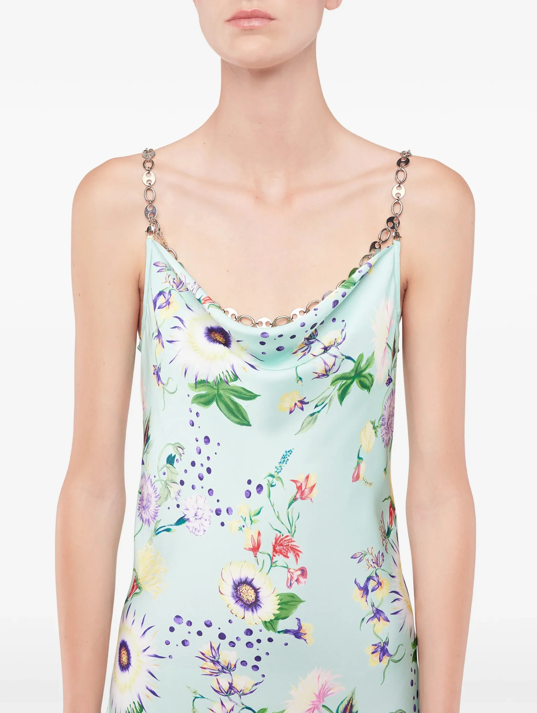 Dress With Chain Details in Floral - Image 5