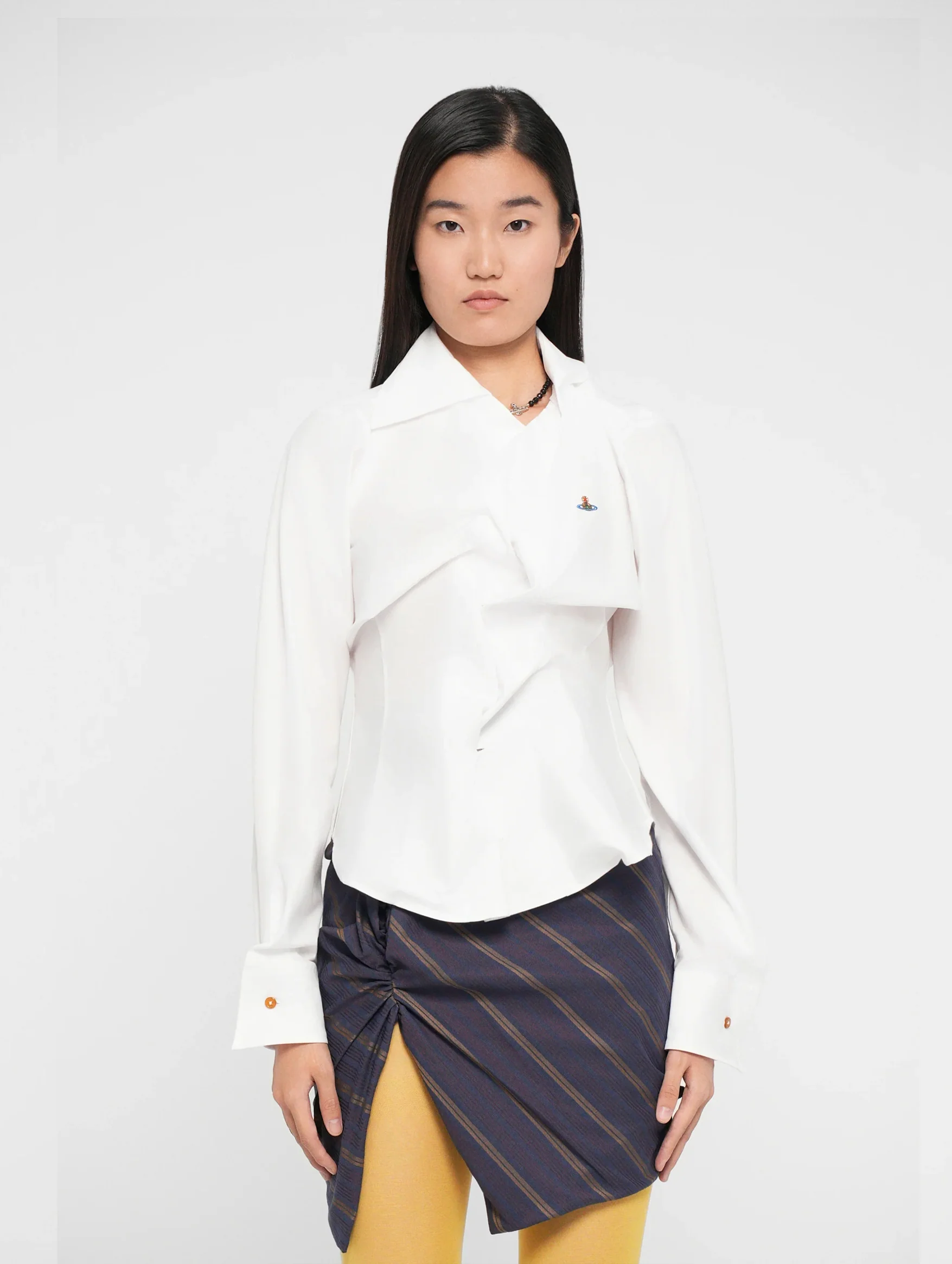 Drunken Long Sleeve Shirt in White - Image 2