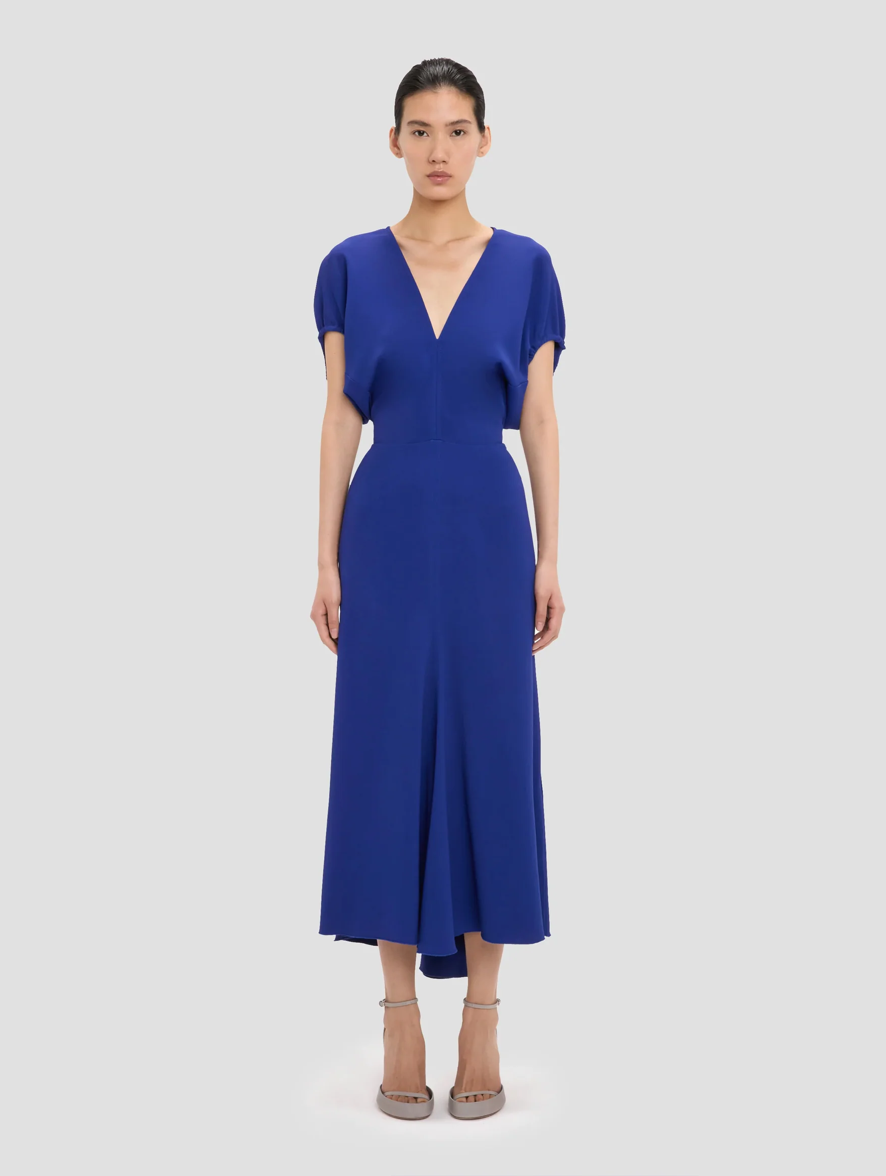 Edith Midi Dress in Bright Indigo - Image 2