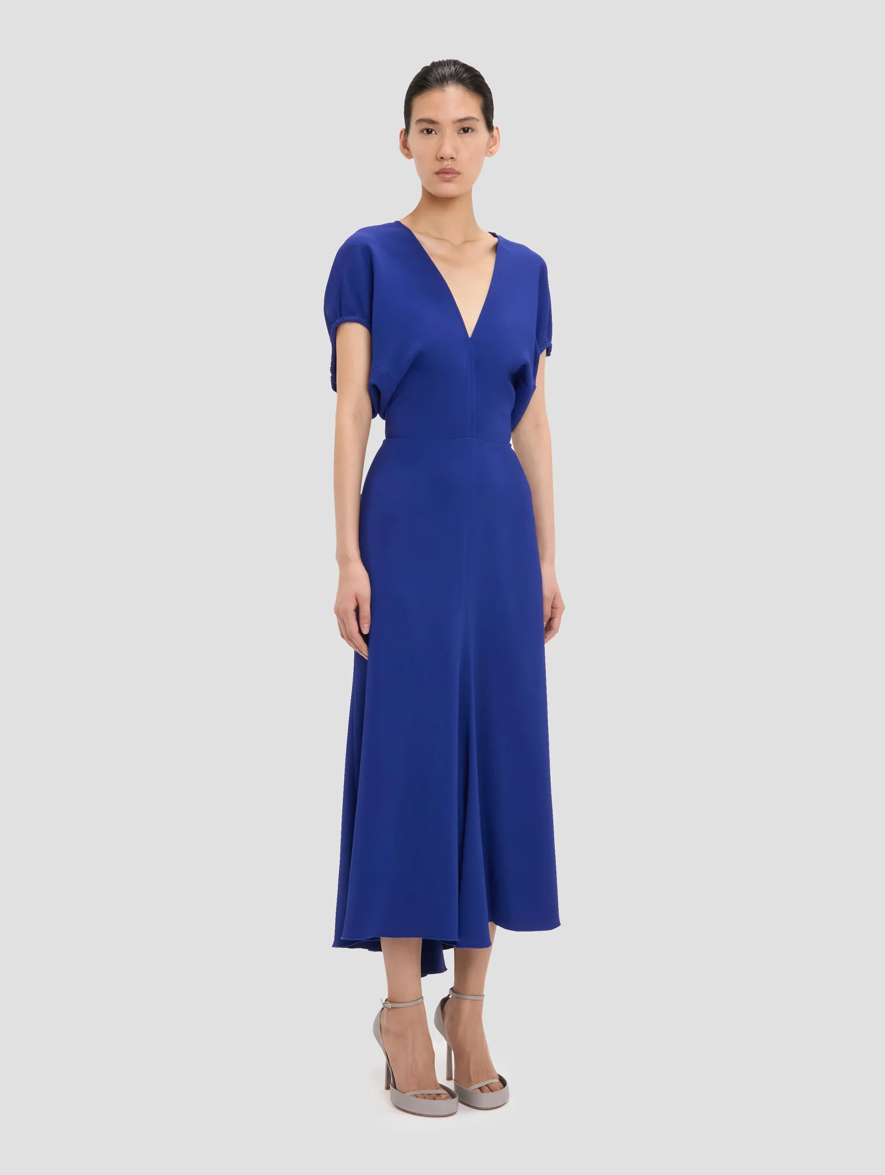 Edith Midi Dress in Bright Indigo - Image 3