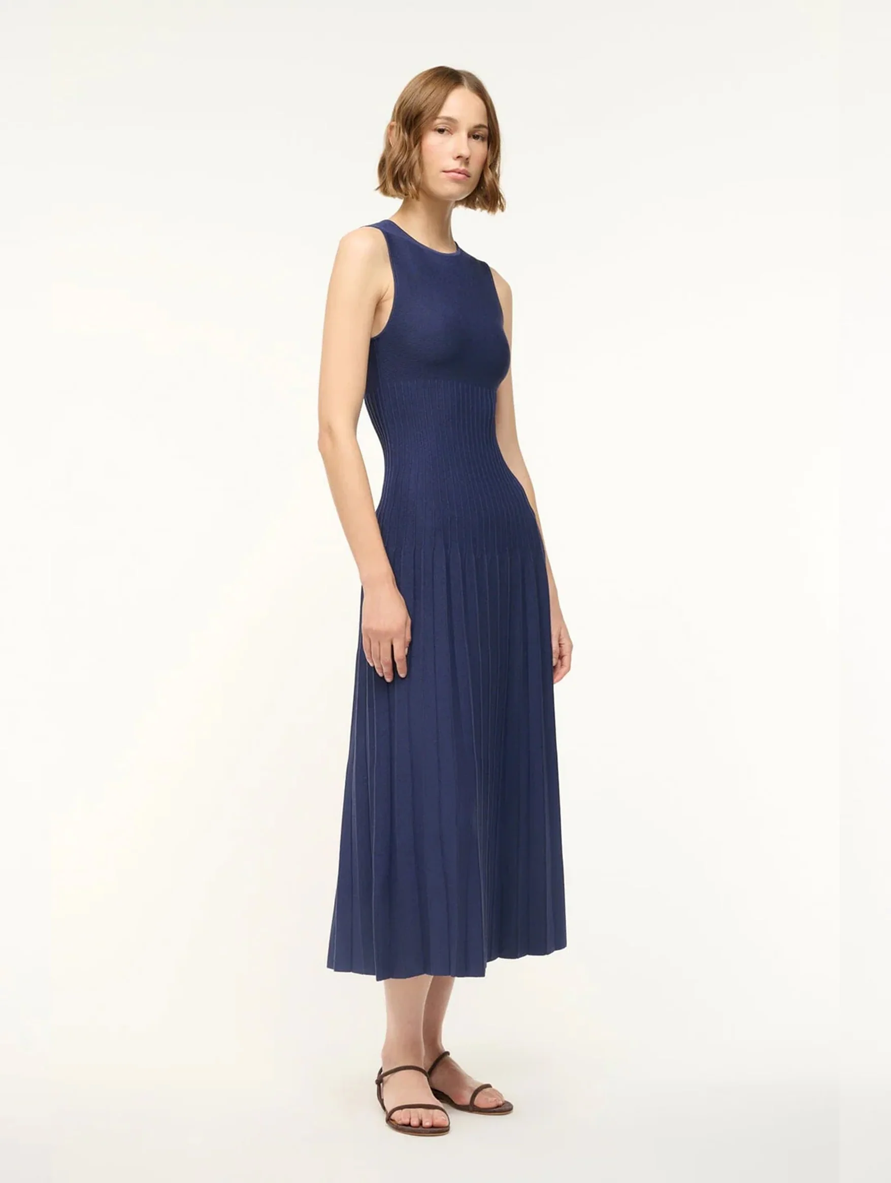 Elyse Dress in Navy - Image 3