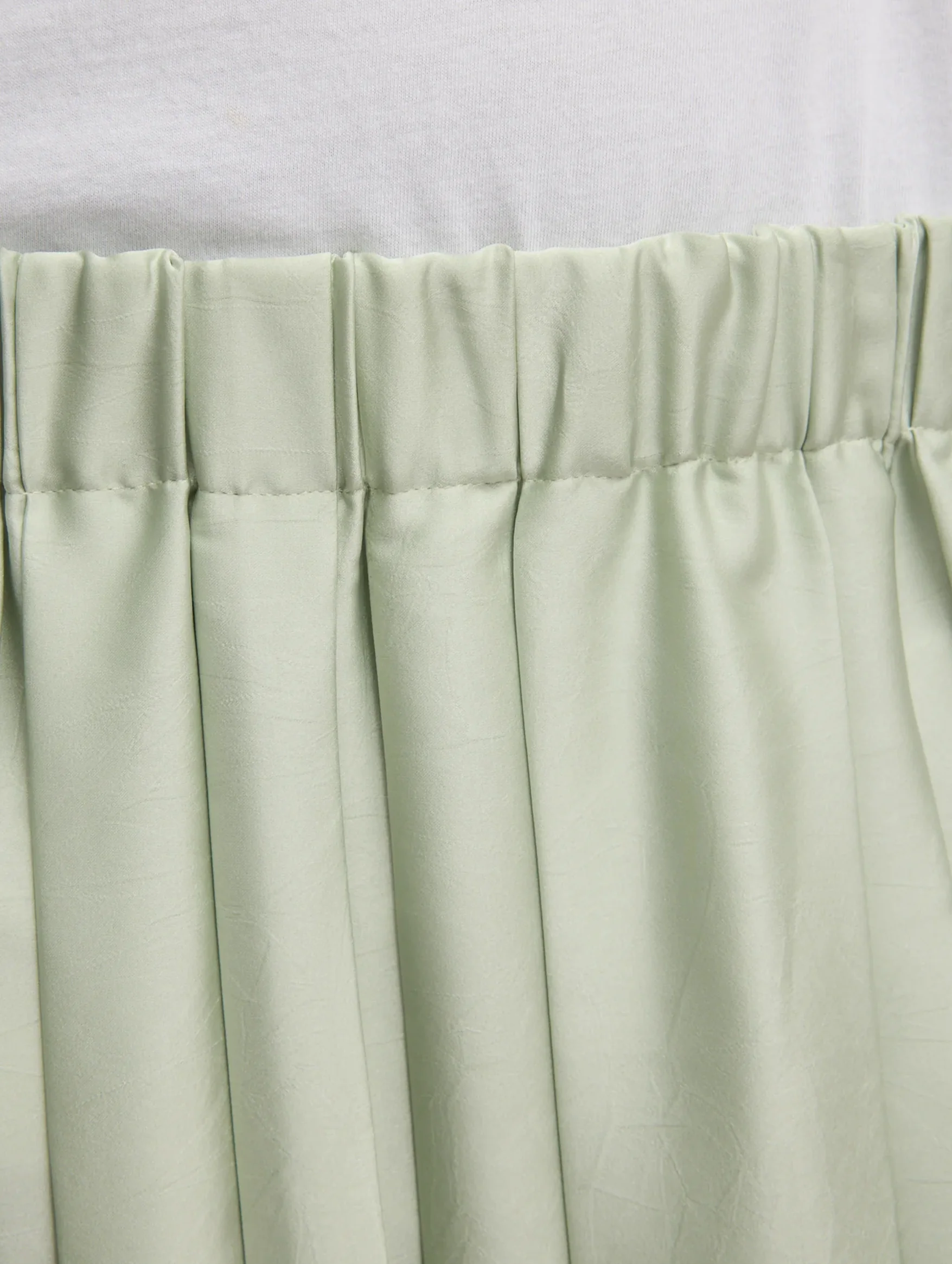 Feather Weight Pleated Pull On Skirt in Sage - Image 4