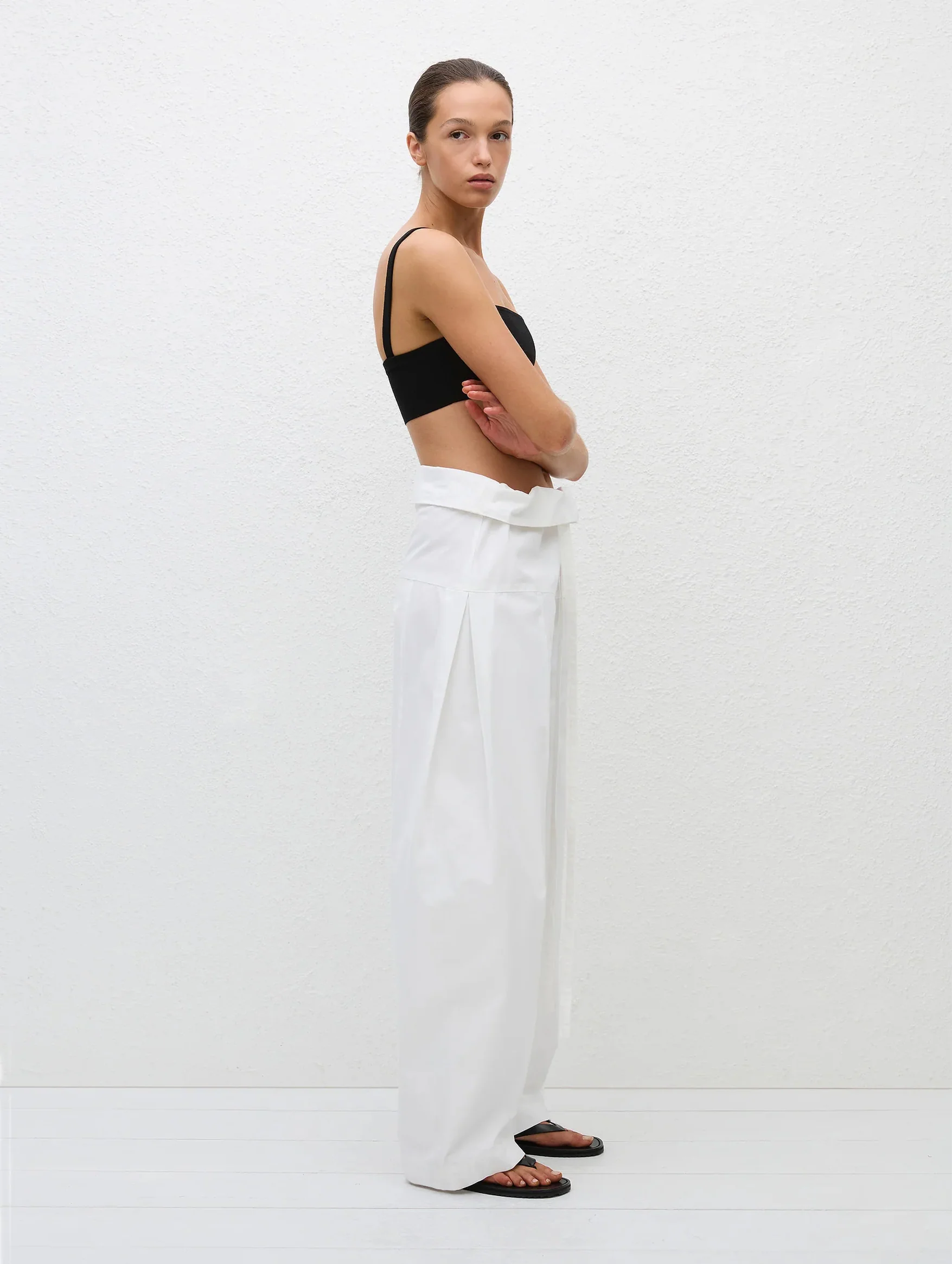 Fisherman Drawcord Pant in Chalk - Image 4