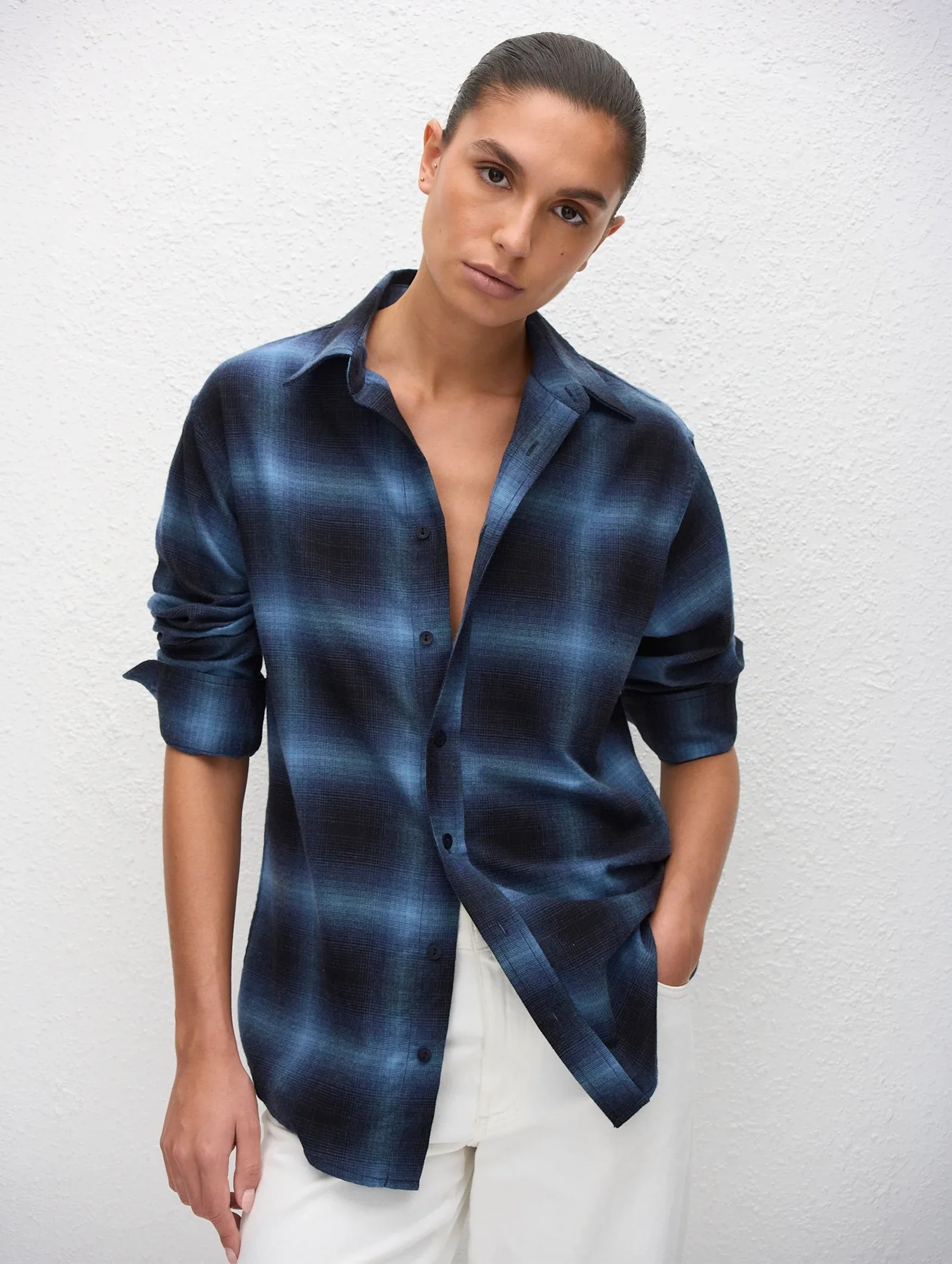 Flannel Shirt in Midnight Check - Image 2