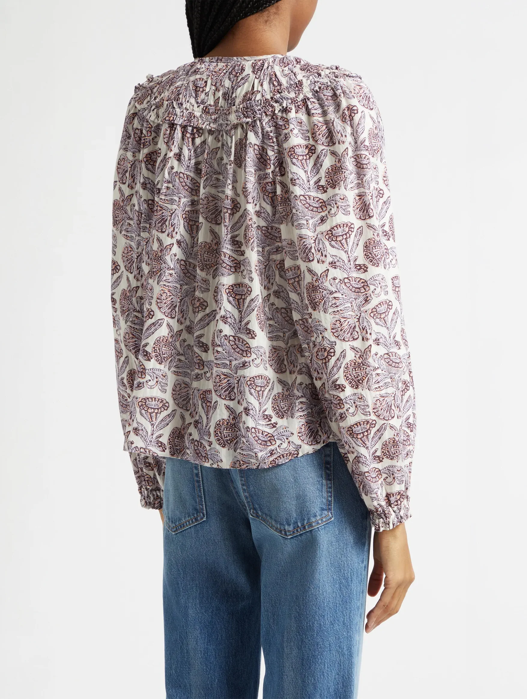 Florelle Cotton Blouse in Meadow - Image 4