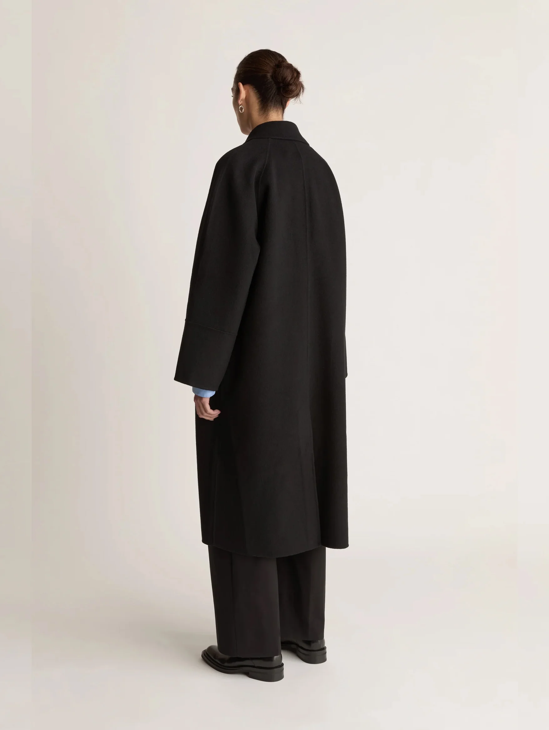 Florentine Cashmere Car Coat in Black - Image 4