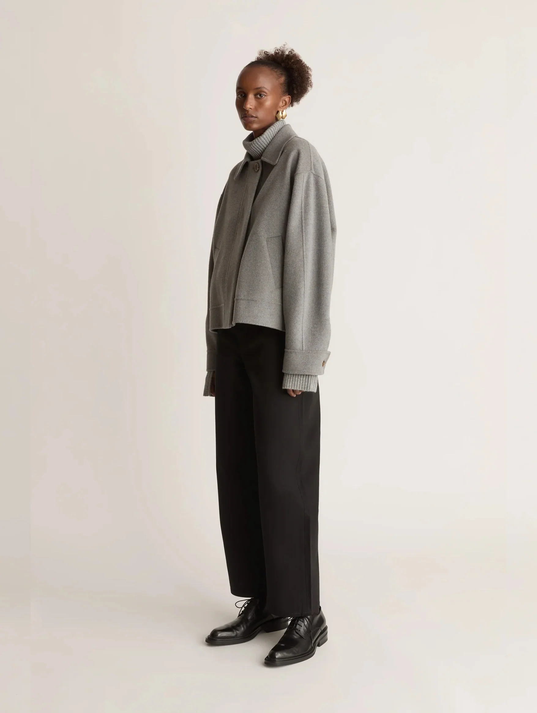 Florentine Cashmere Jacket in Grey Marle - Image 3