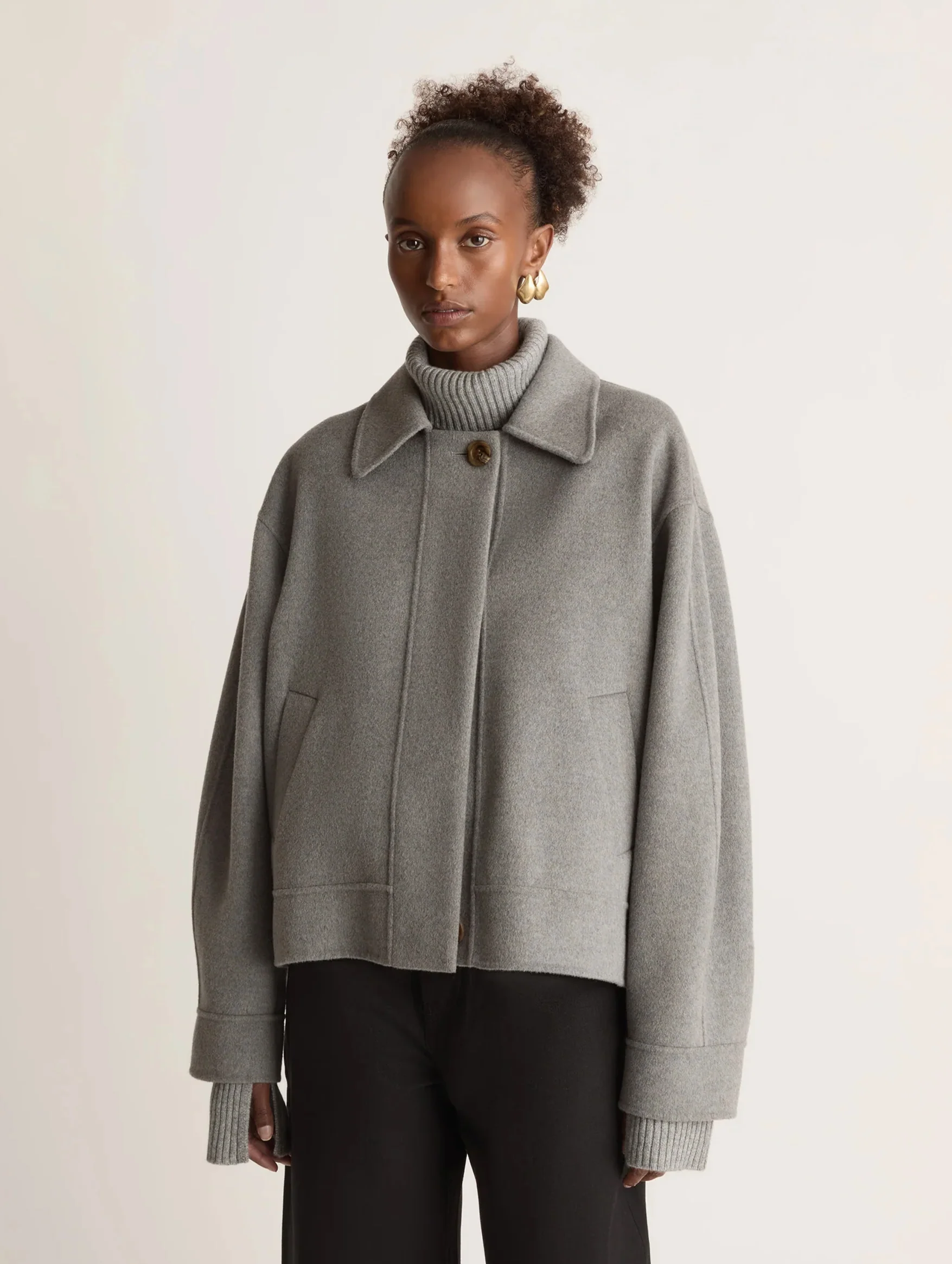 Florentine Cashmere Jacket in Grey Marle - Image 5