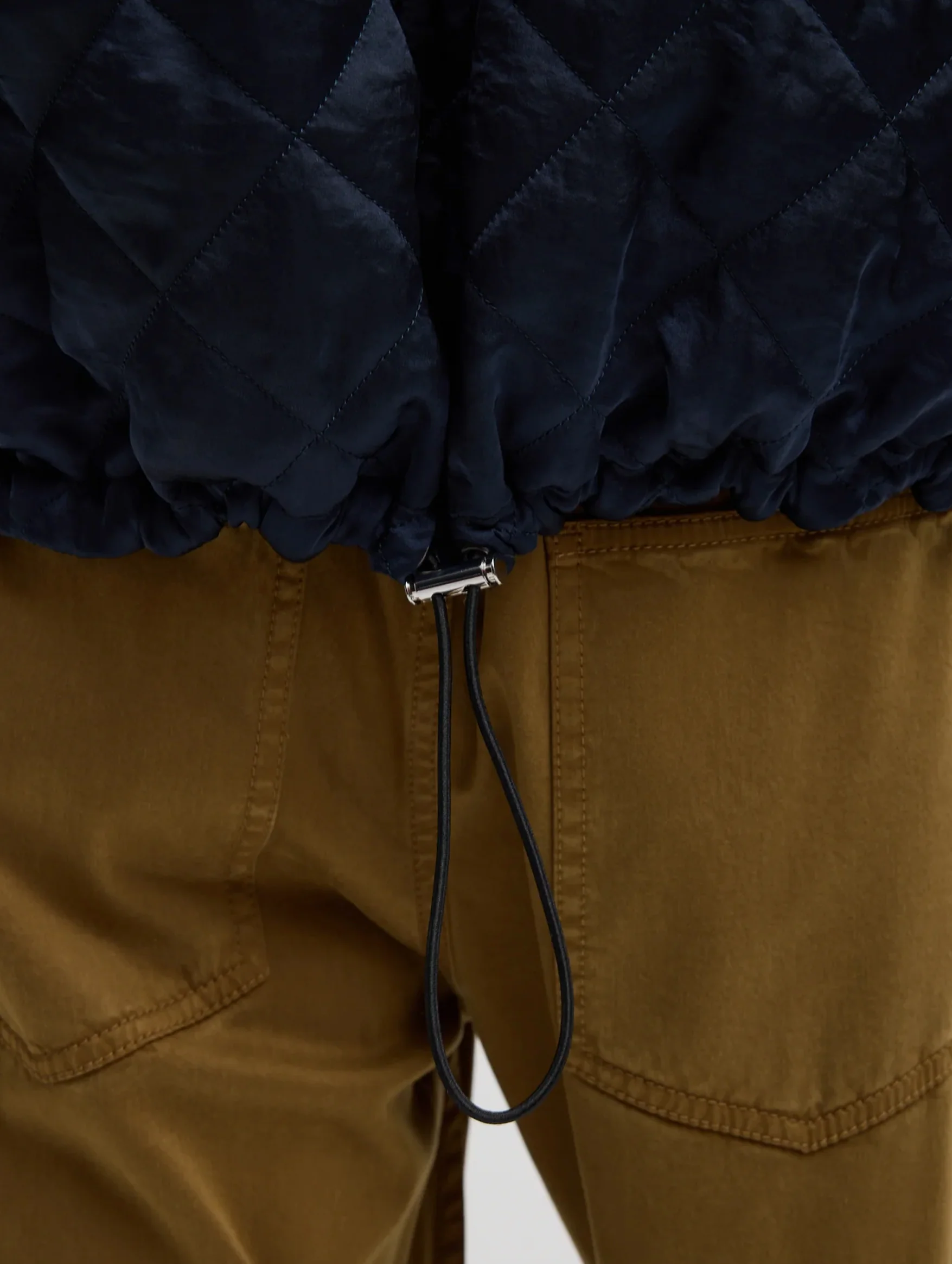 Garment Dyed Stretch Twill Regular Tuck Pant in Dark Tan - Image 5