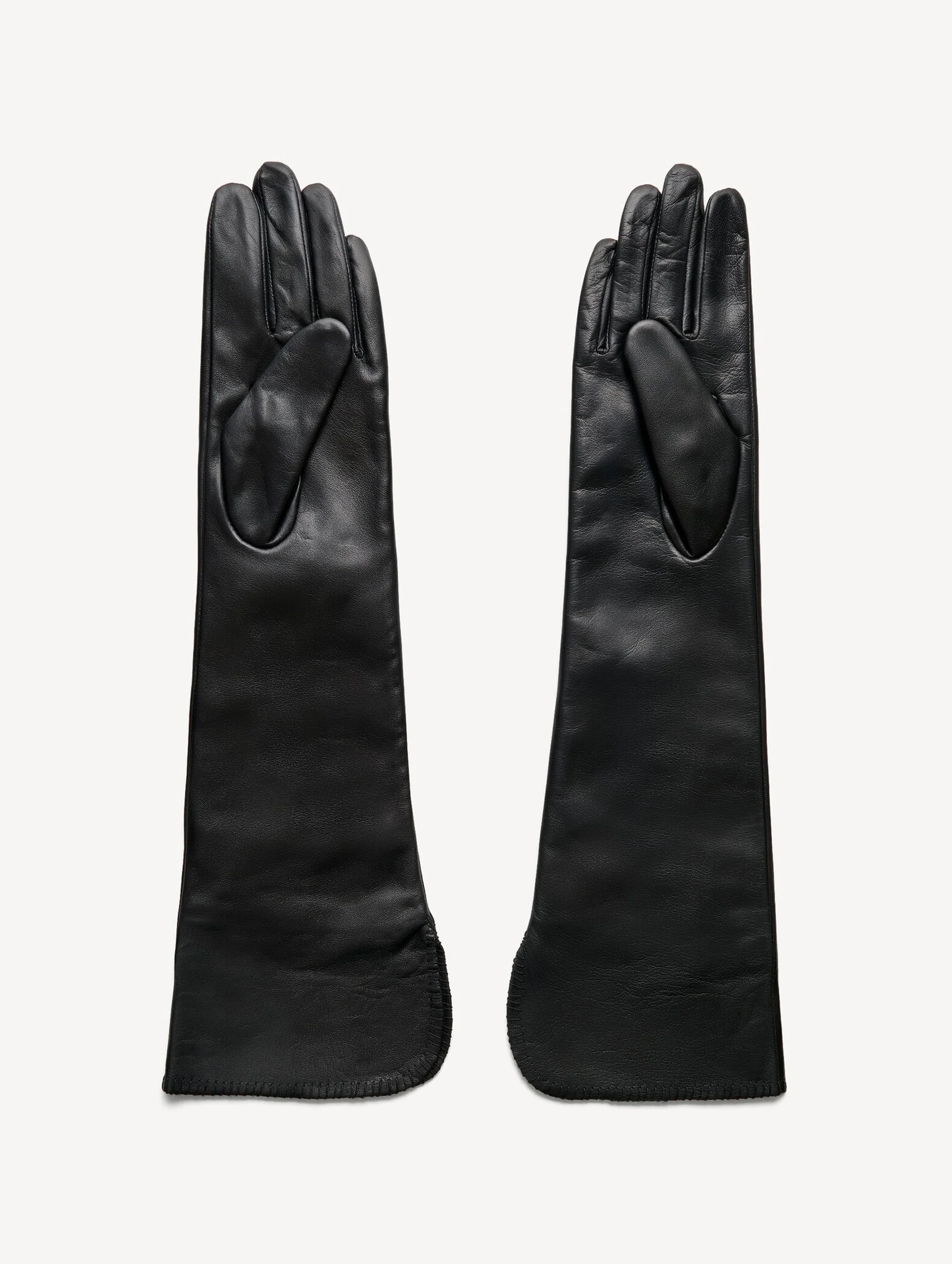 Gemi Leather Gloves in Black - Image 3