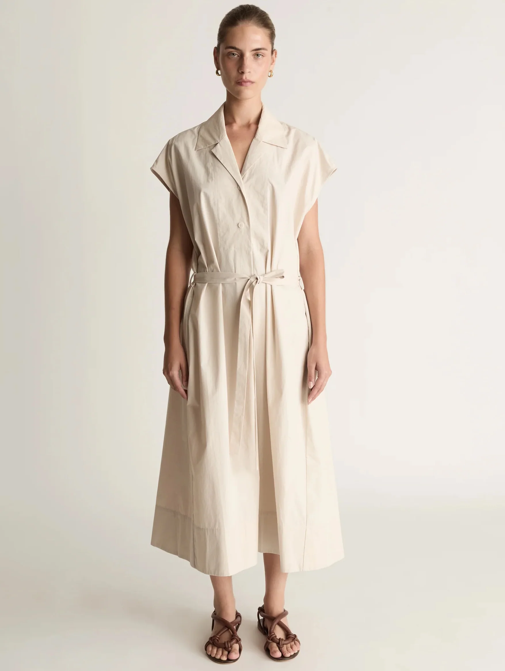 Gilbert Wrap Dress in Wheat - Image 2