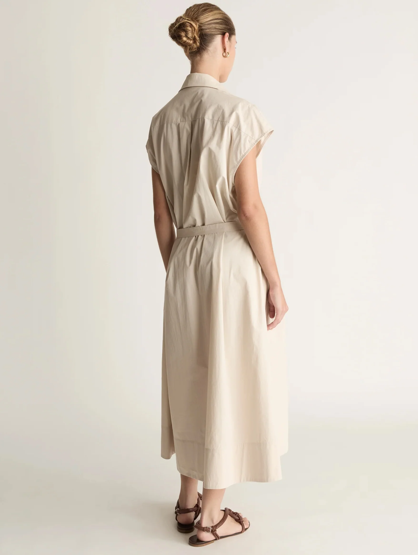 Gilbert Wrap Dress in Wheat - Image 4