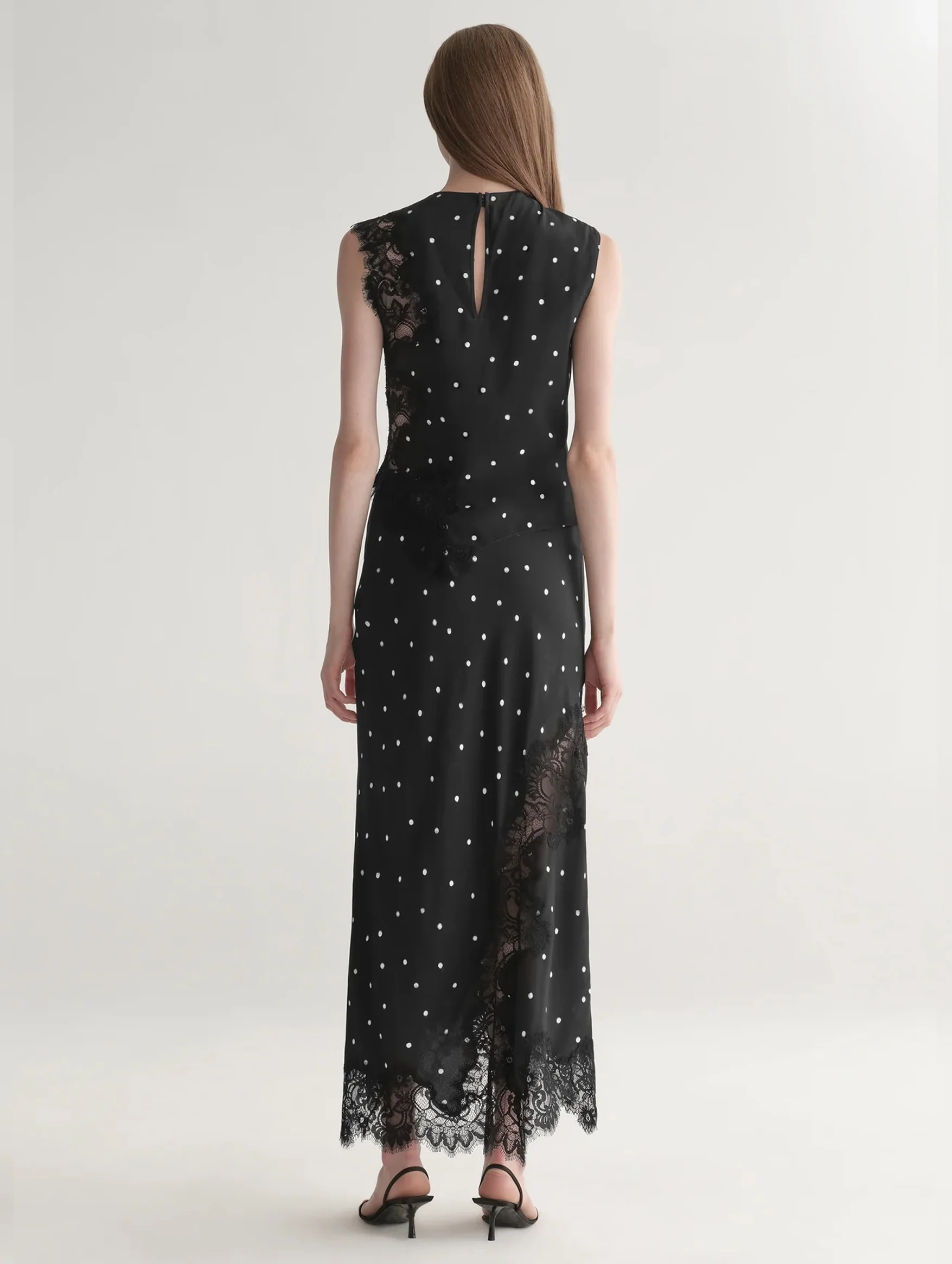 Gracie Polka Dot Top in Black and Cream - Image 6