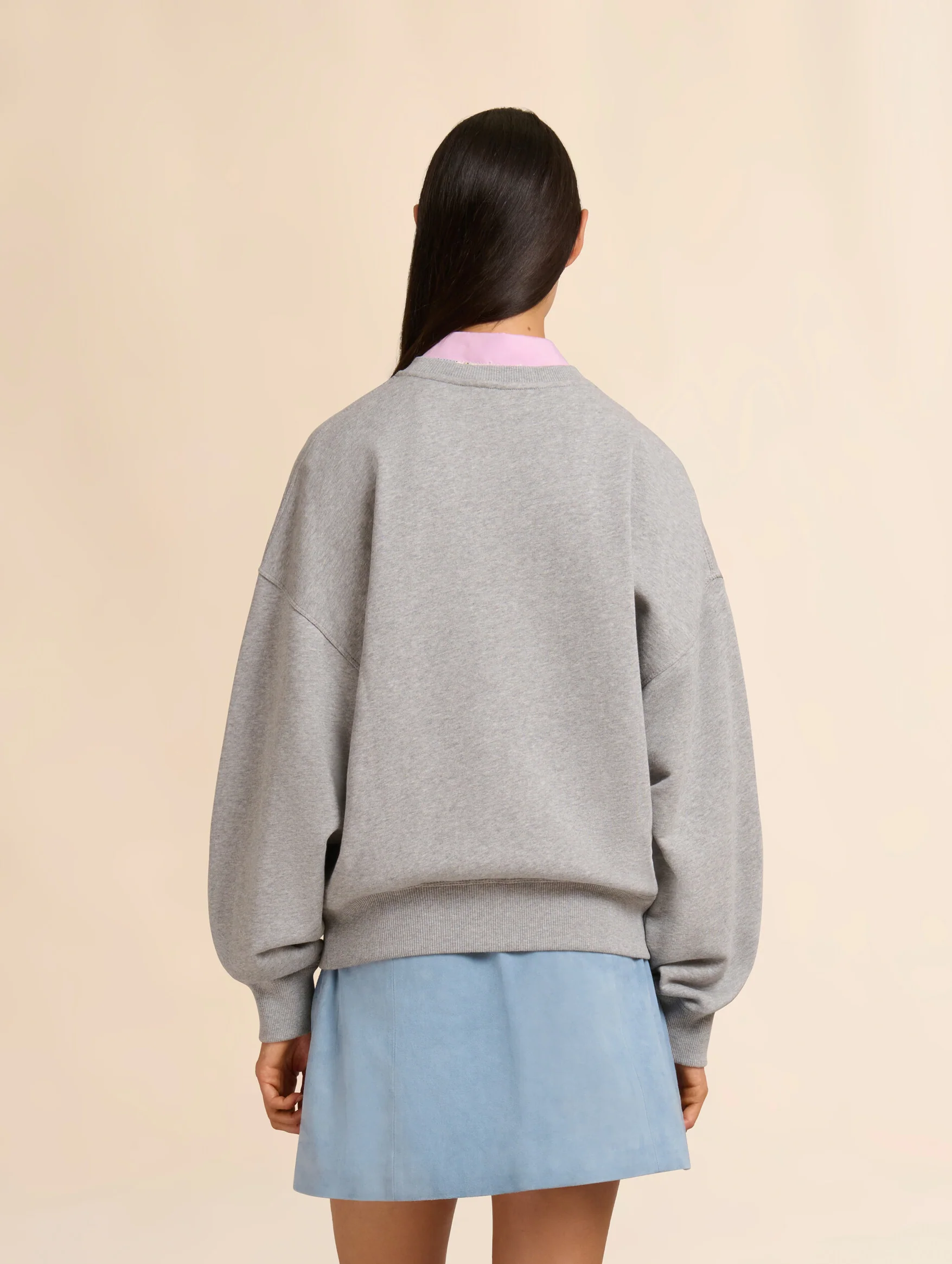 Gray Cotton Sweatshirt in Melodia Floral Print - Image 3