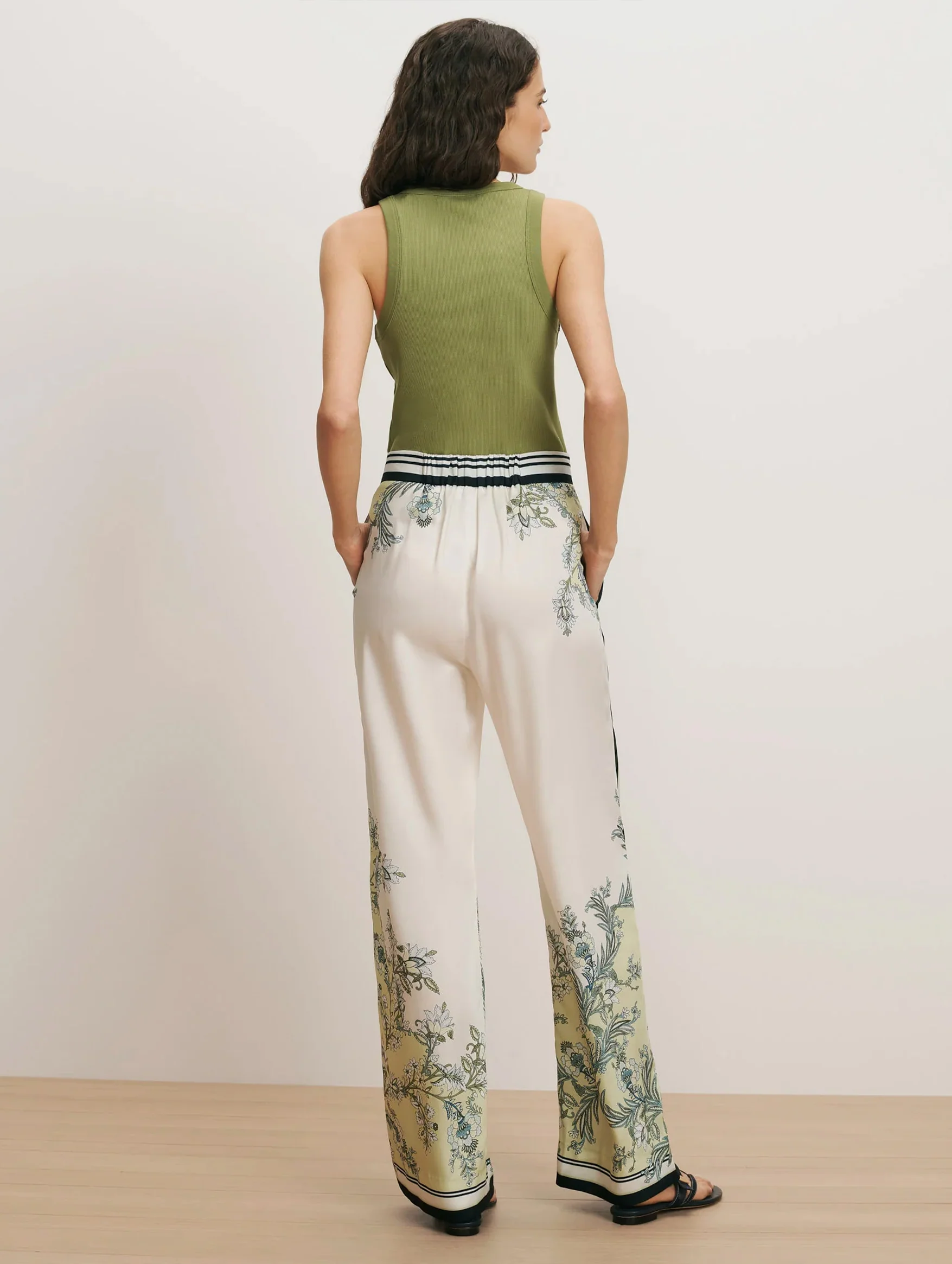 Grigore Wide-Leg Pant in Light Pistachio Multi - Image 4