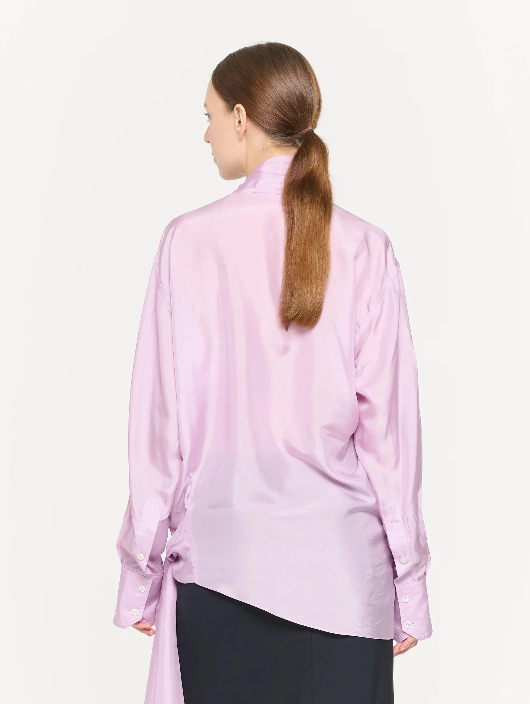 Haboutai Silk Shirt in Wisteria - Image 5