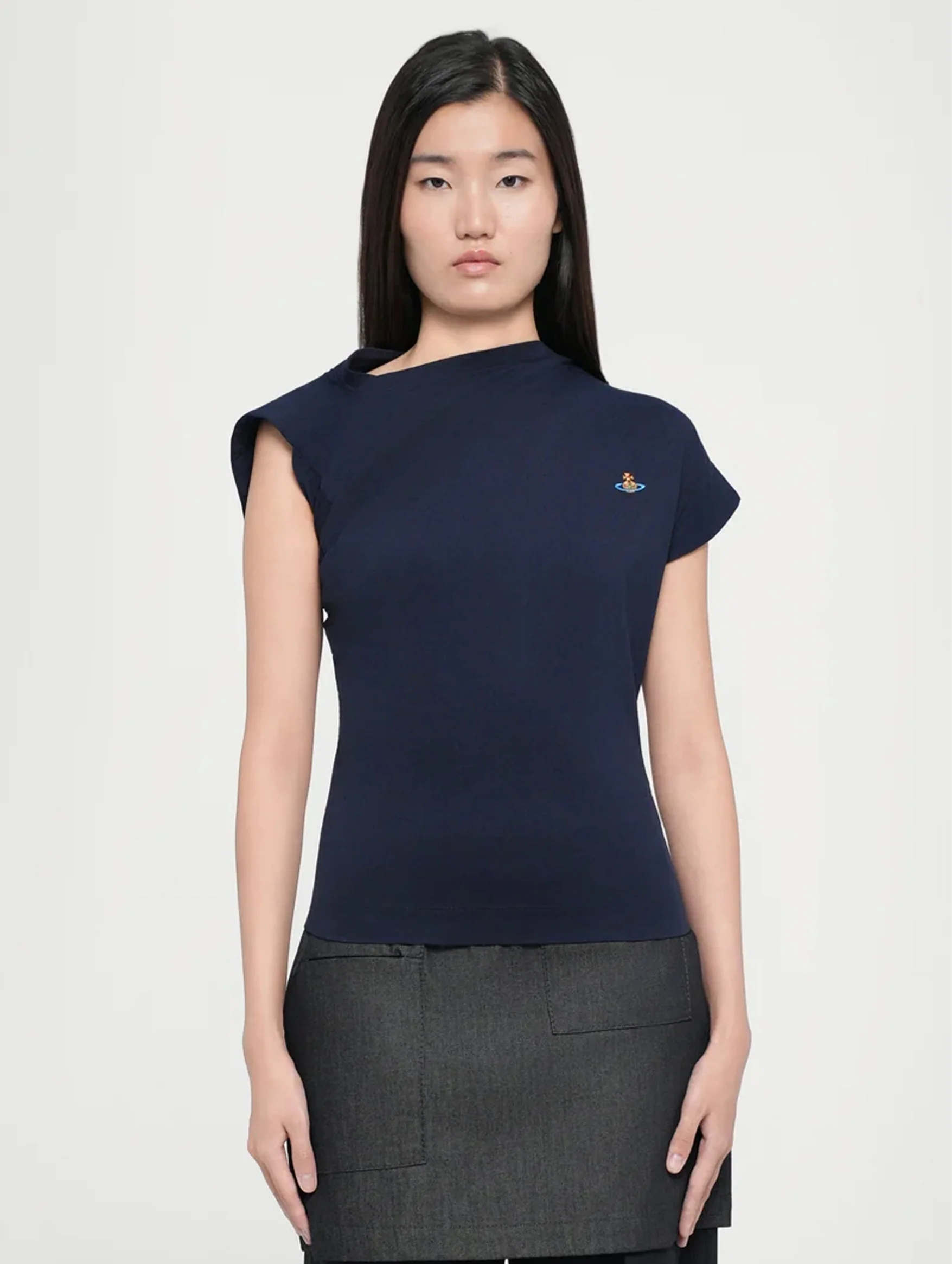 Hebo Top in Navy - Image 2
