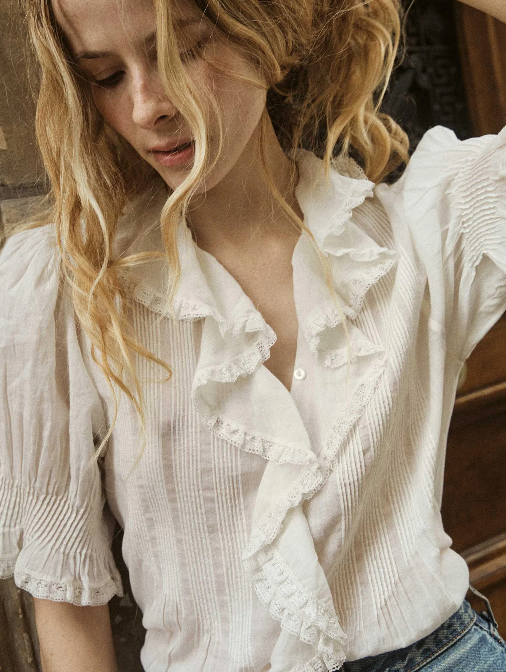 Henri Cotton Top in Salt - Image 3