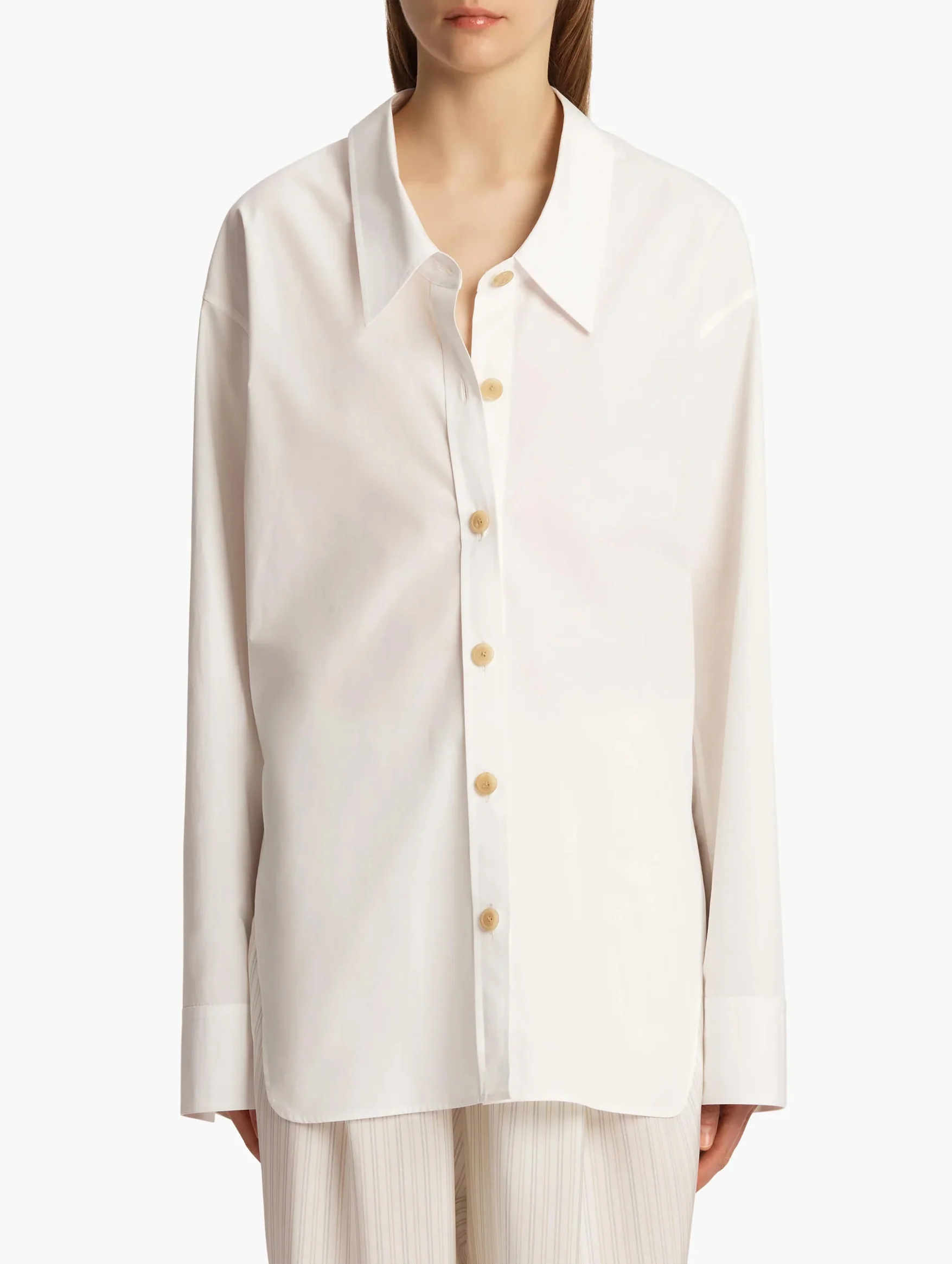 Herschel Cotton Shirt in Chalk - Image 3
