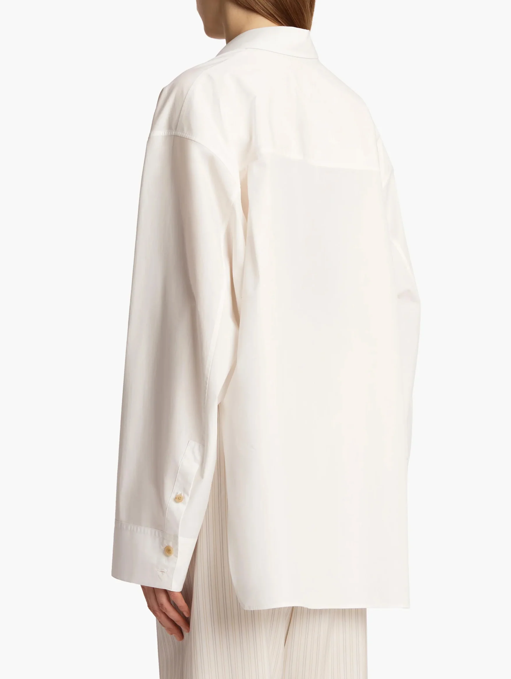 Herschel Cotton Shirt in Chalk - Image 4