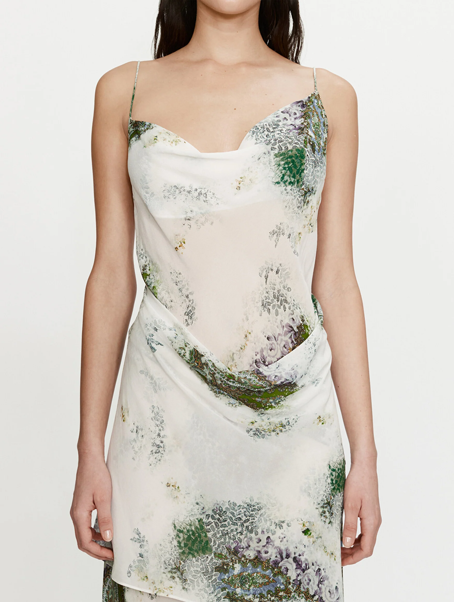 Hip Slip Dress in Absence Print - Image 5