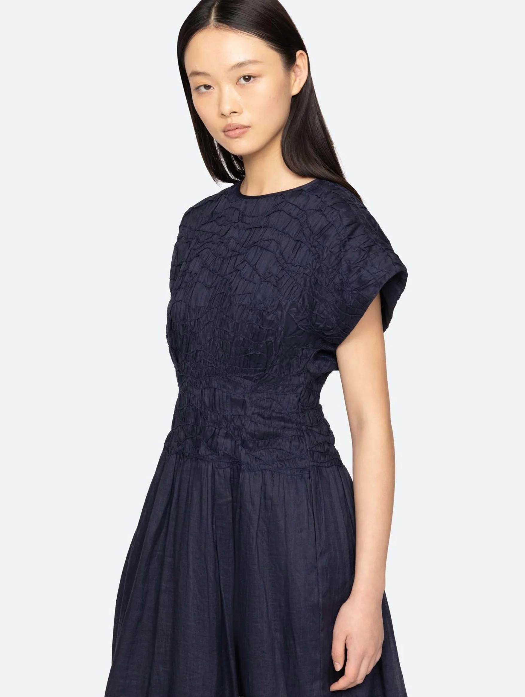 Imogen Midi Dress in Navy - Image 5