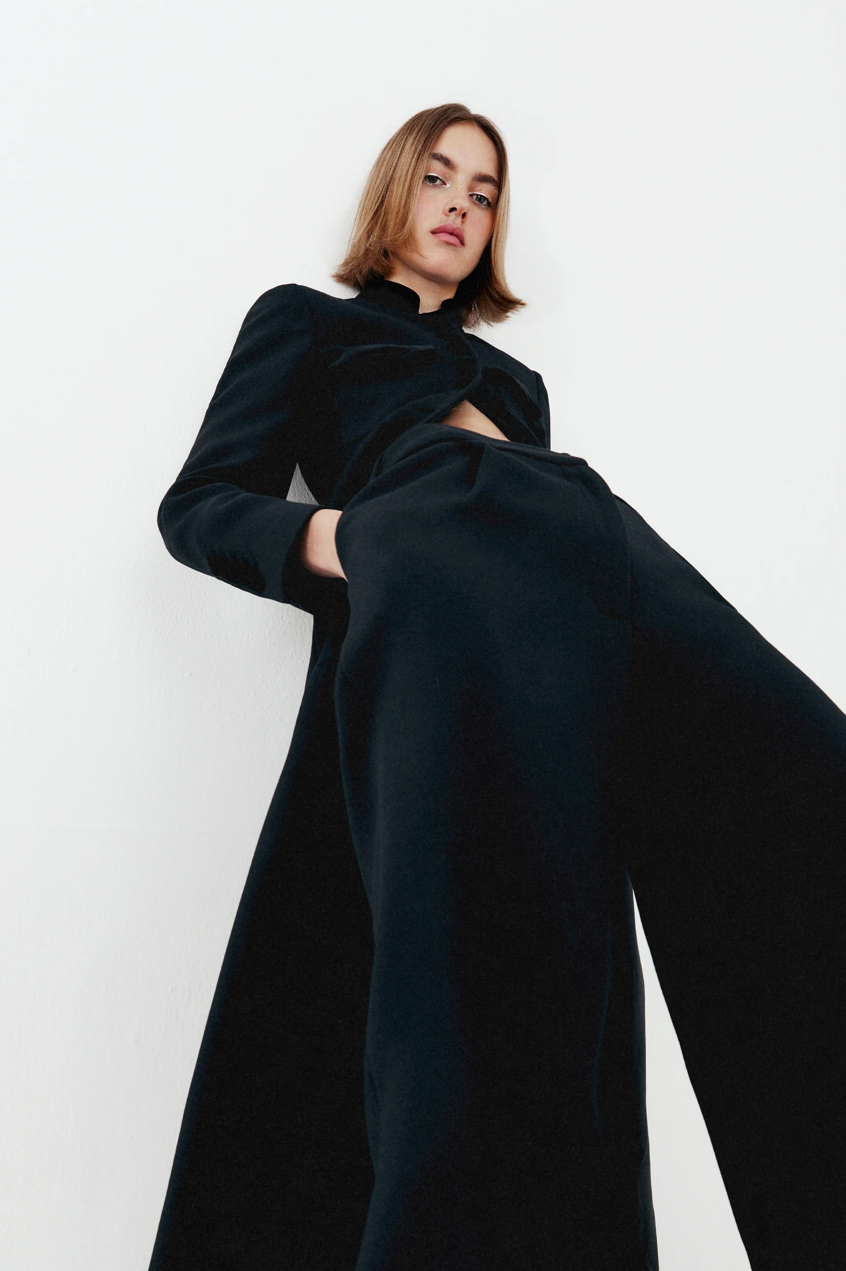 Imperial Coat in Black Wool - Image 2